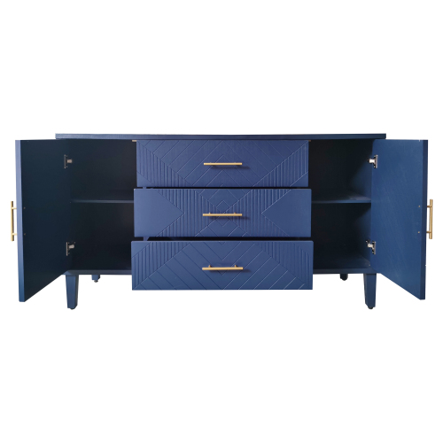70.07"Large Size 4 Door Cabinet, Suitable For Living Room, Kitchen, Bedroom, Corridor (Champagne)、、xpatfood