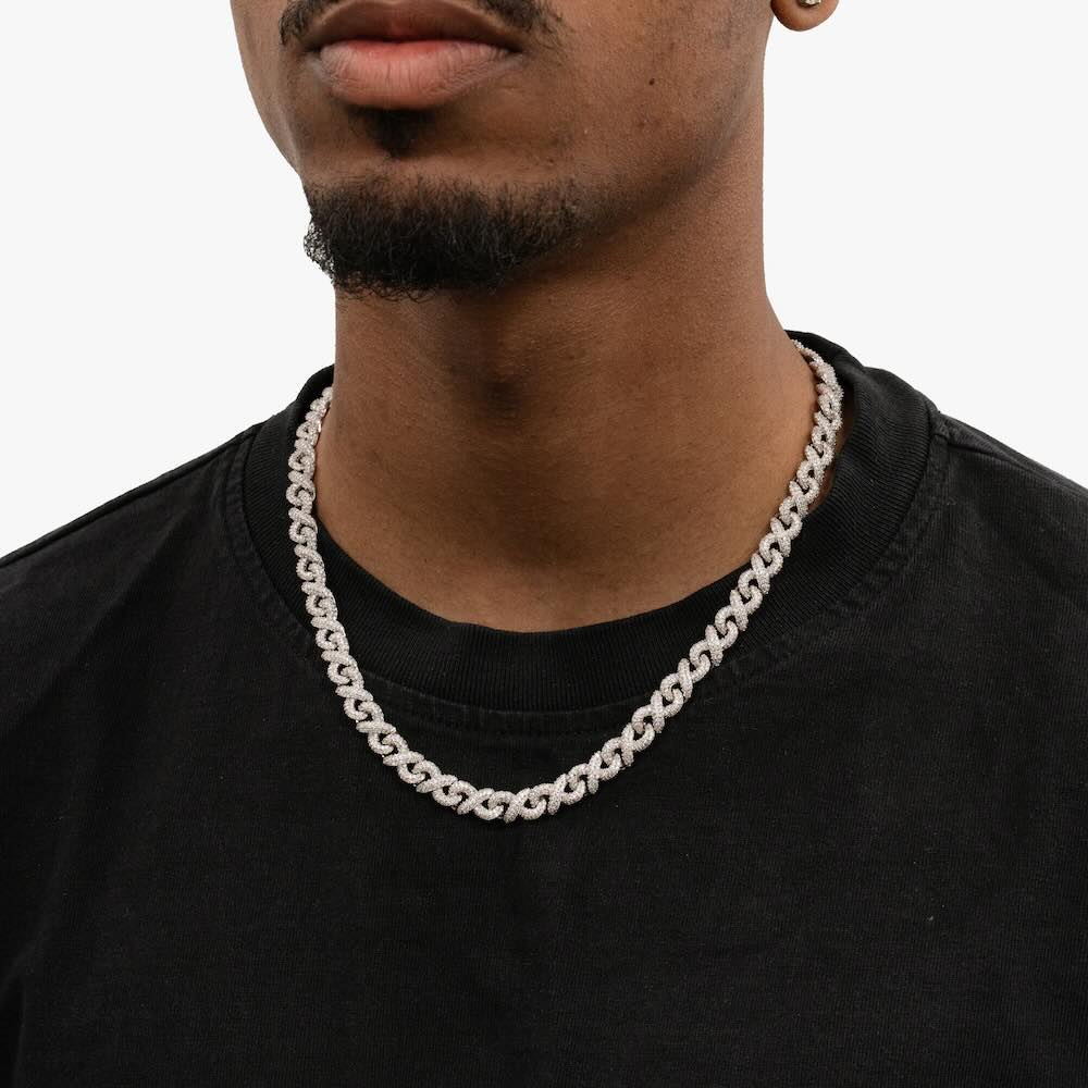 10MM Moissanite Infinity Link Chain 14K Gold、mySite、hinf8tx79