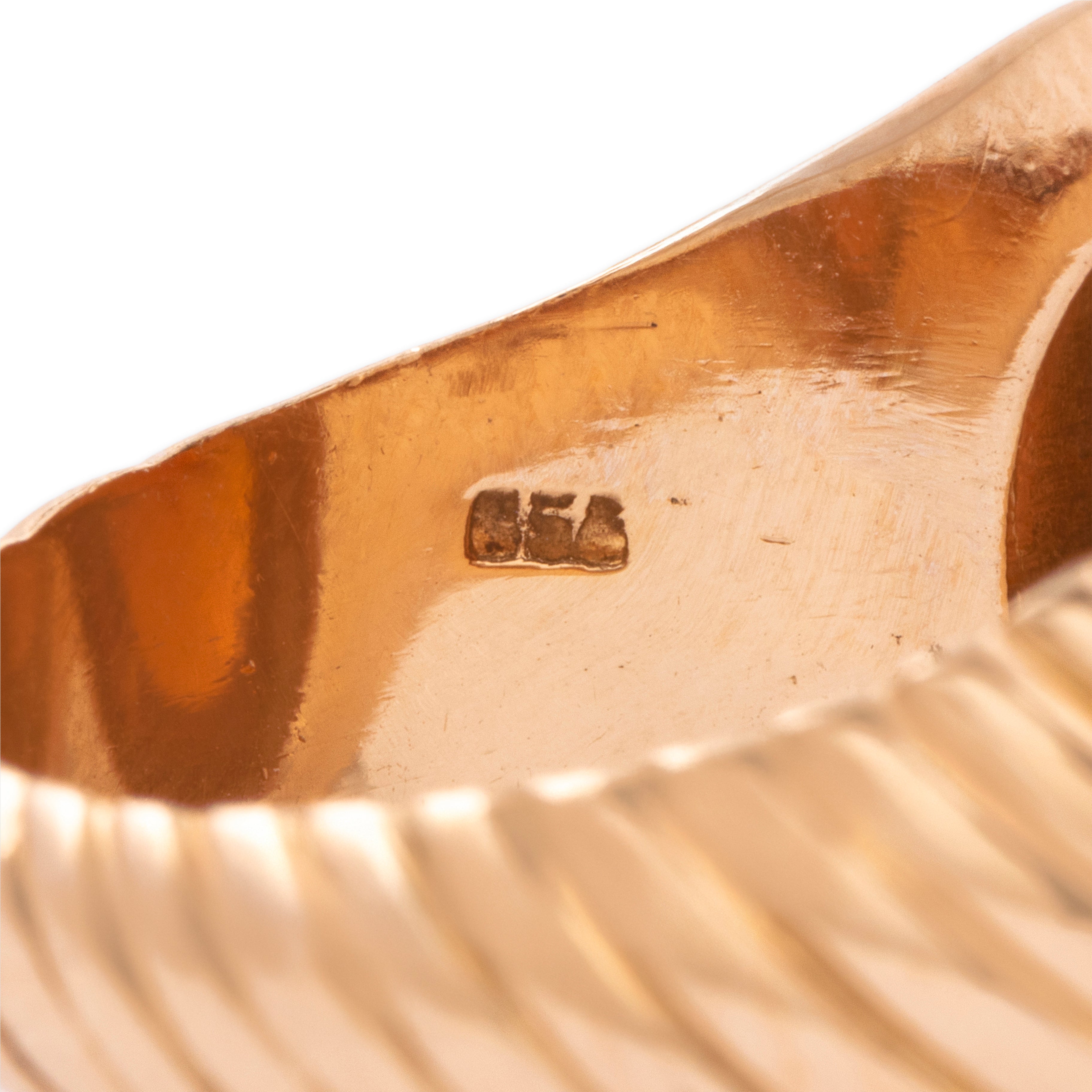 Vintage Heavy 18k Rose Gold 8.8ct Madeira Citrine Glowing Orb Ring 6.50、mySite、hinf8tx79