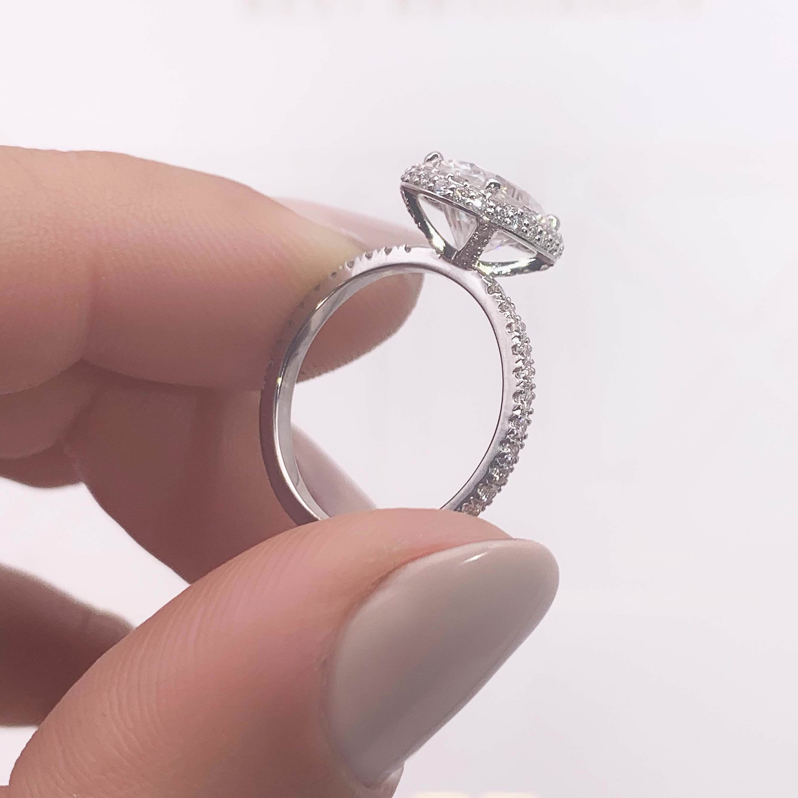 Parker Moissanite & Diamond Ring -14K White Gold、mySite、hinf8tx79