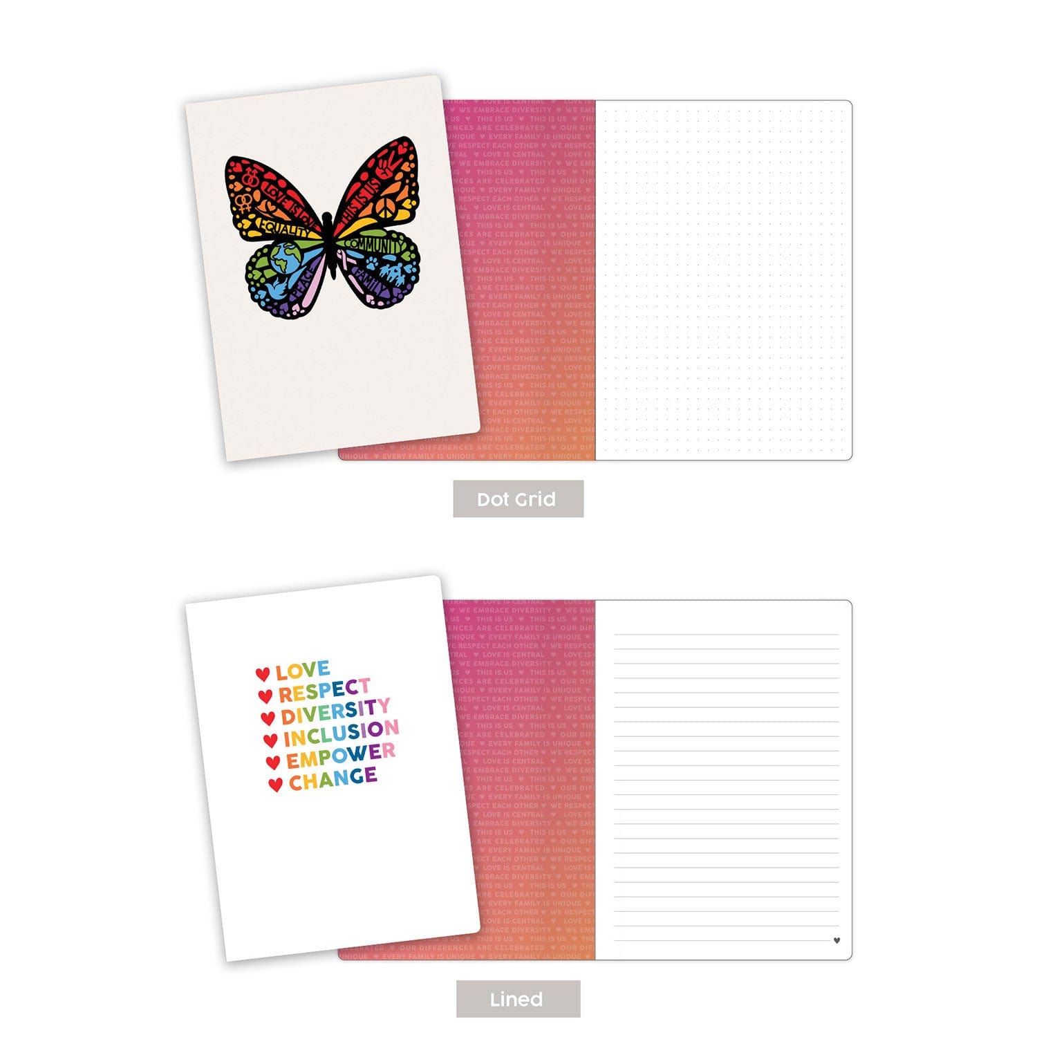  Journal Notebook Set - Shades of Love、mySite、ghnorth