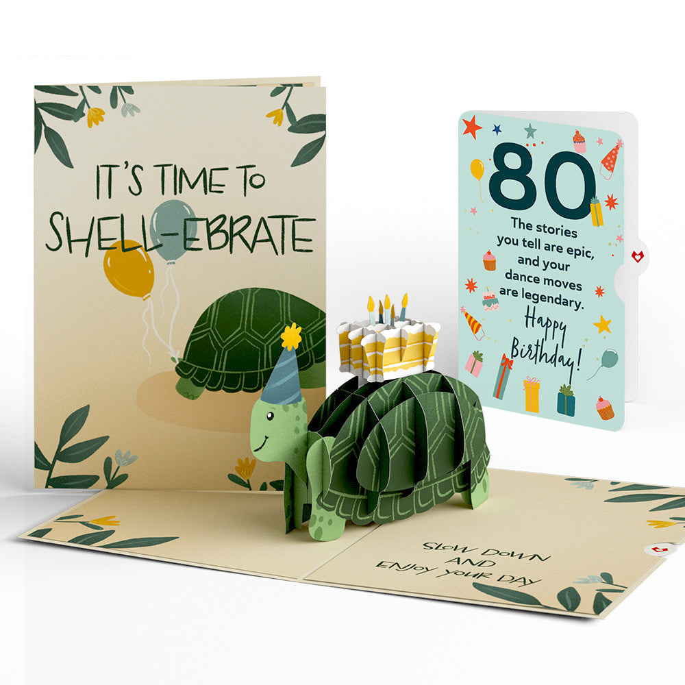 Shell-ebrate 80th Birthday Turtle Pop-Up Card and Sentiment Set、mySite、solidvoid
