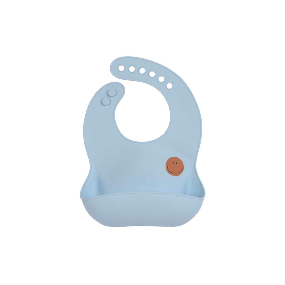  Lassig Silicone Bib - Happy Rascals - Sky Blue - Smile、mySite、merchandisen