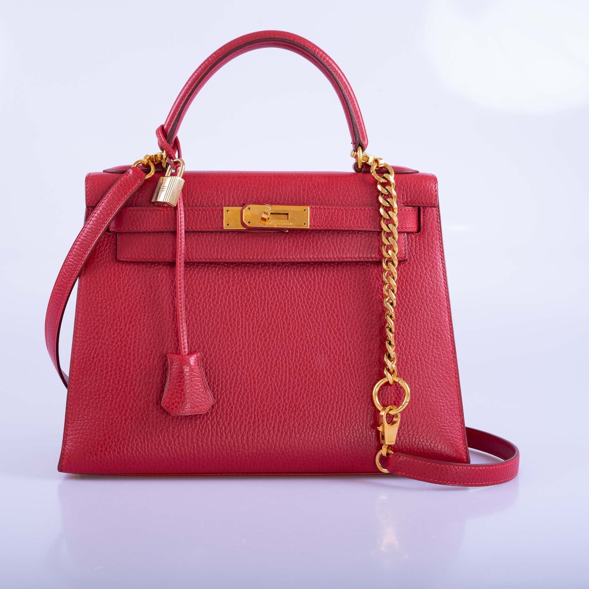 Hermès Kelly 28 Sellier Rouge Vif Ardenne with Gold Hardware、mySite、garminoutage.com