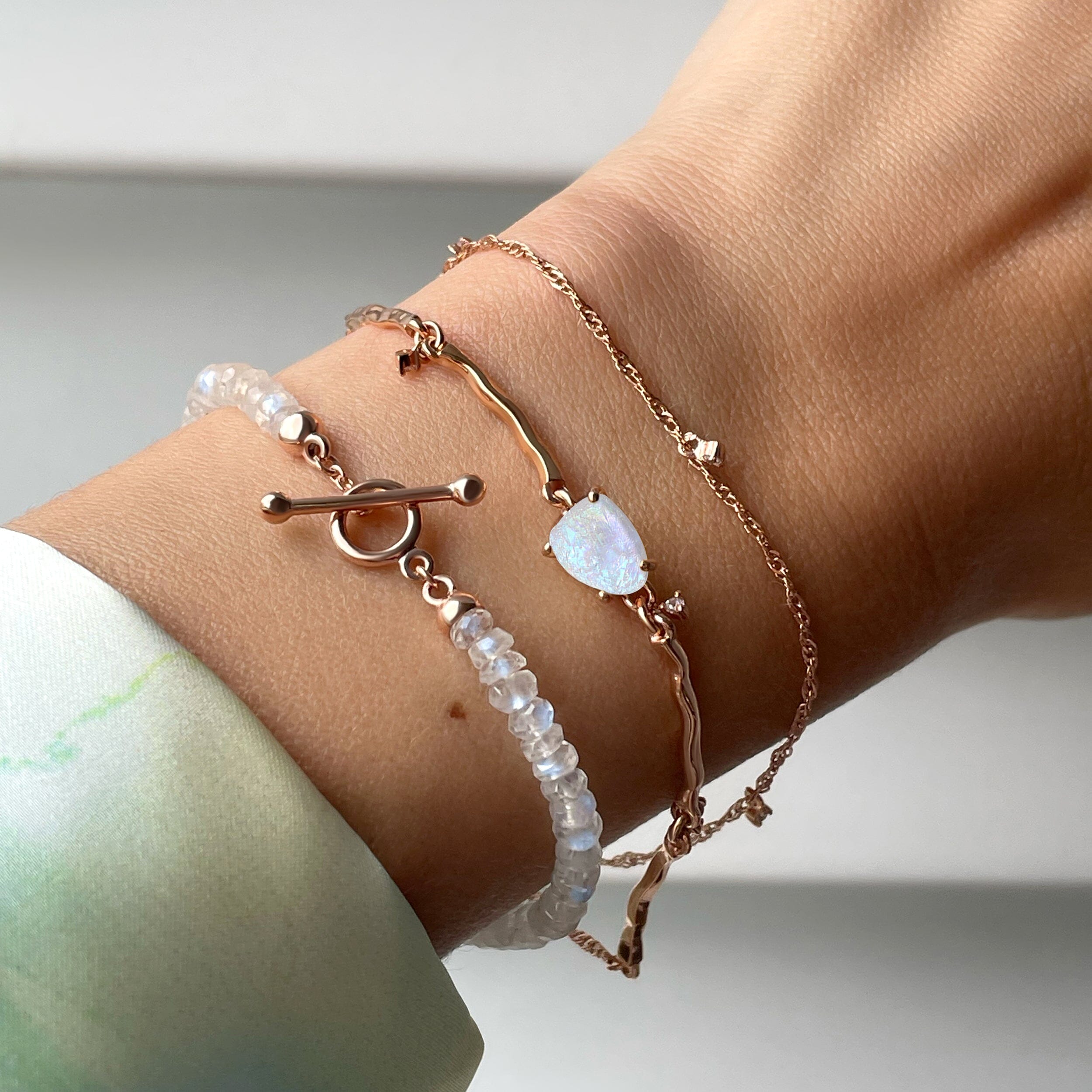 Moonstone Bracelet Stack - Energy Flow + Free Gift Bag、mySite、hinf8tx79