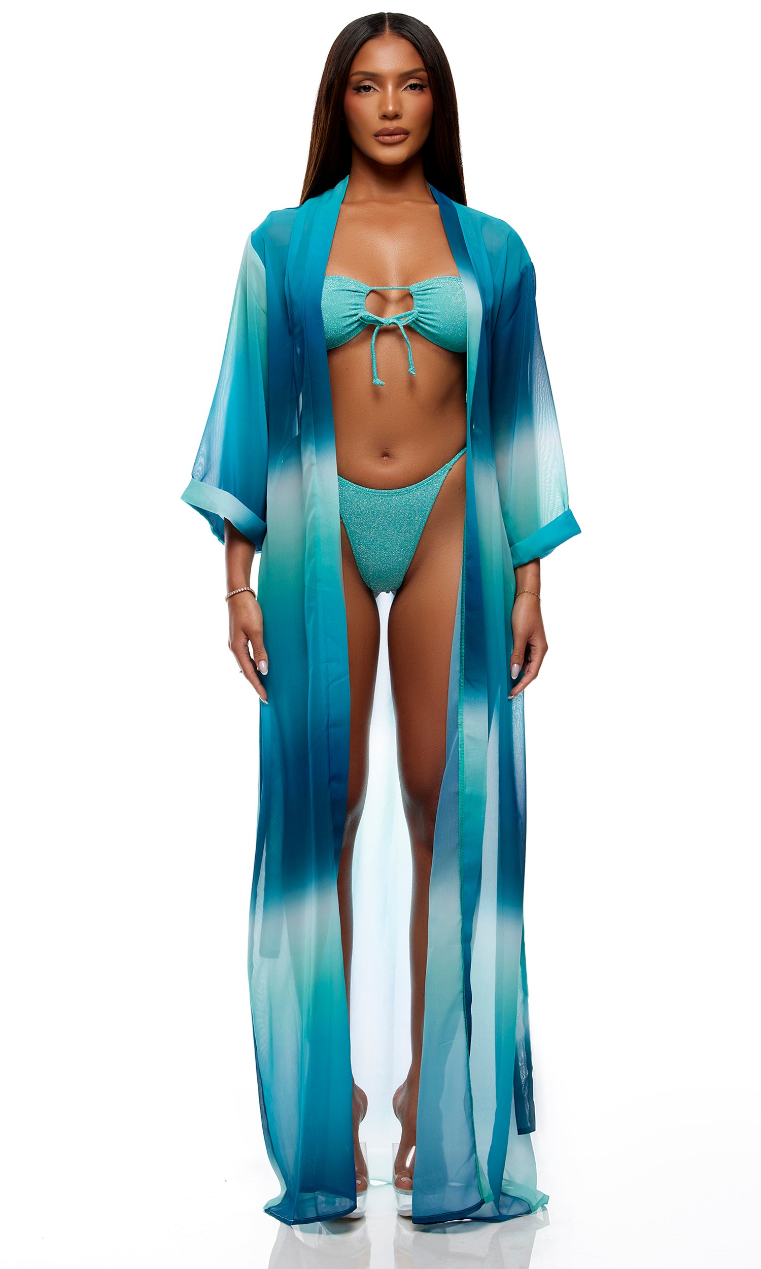 Termoli Mesh Pool Kimono - Ombre Cool、mySite、bengalsvssteelers