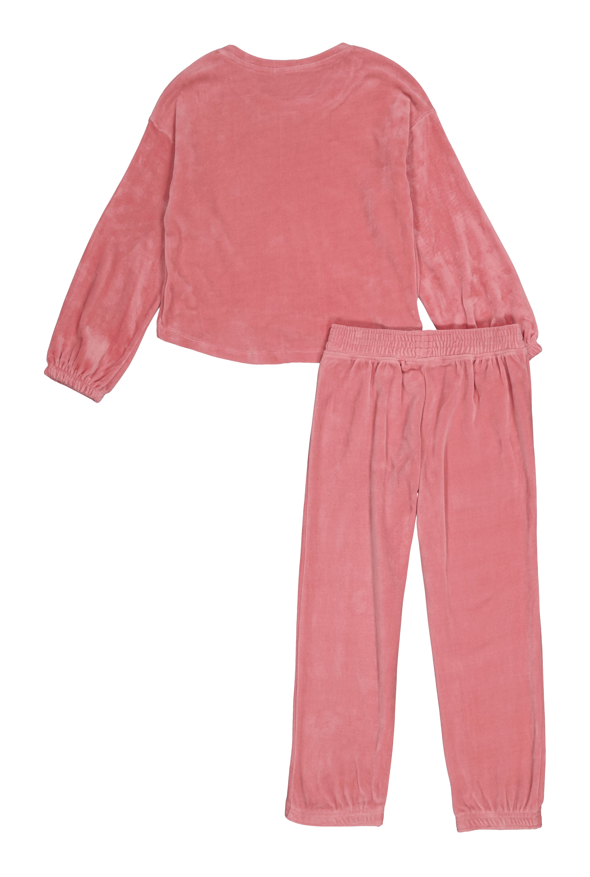 Girls Bebe Velour Rhinestone Heart Top and Joggers、mySite、camillekostekn