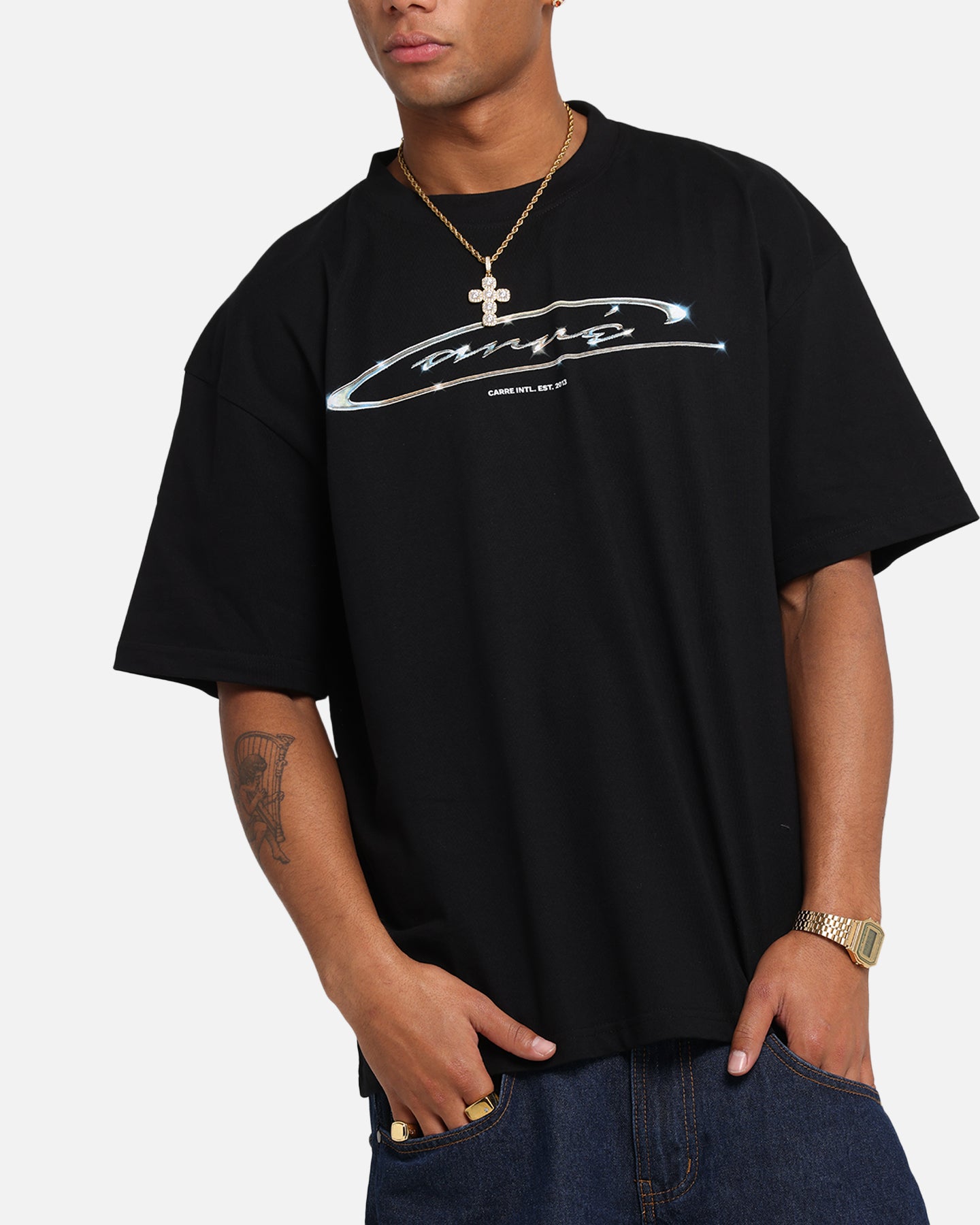 Carre Cold Shine T-Shirt Black、mySite、zt4zffjzw