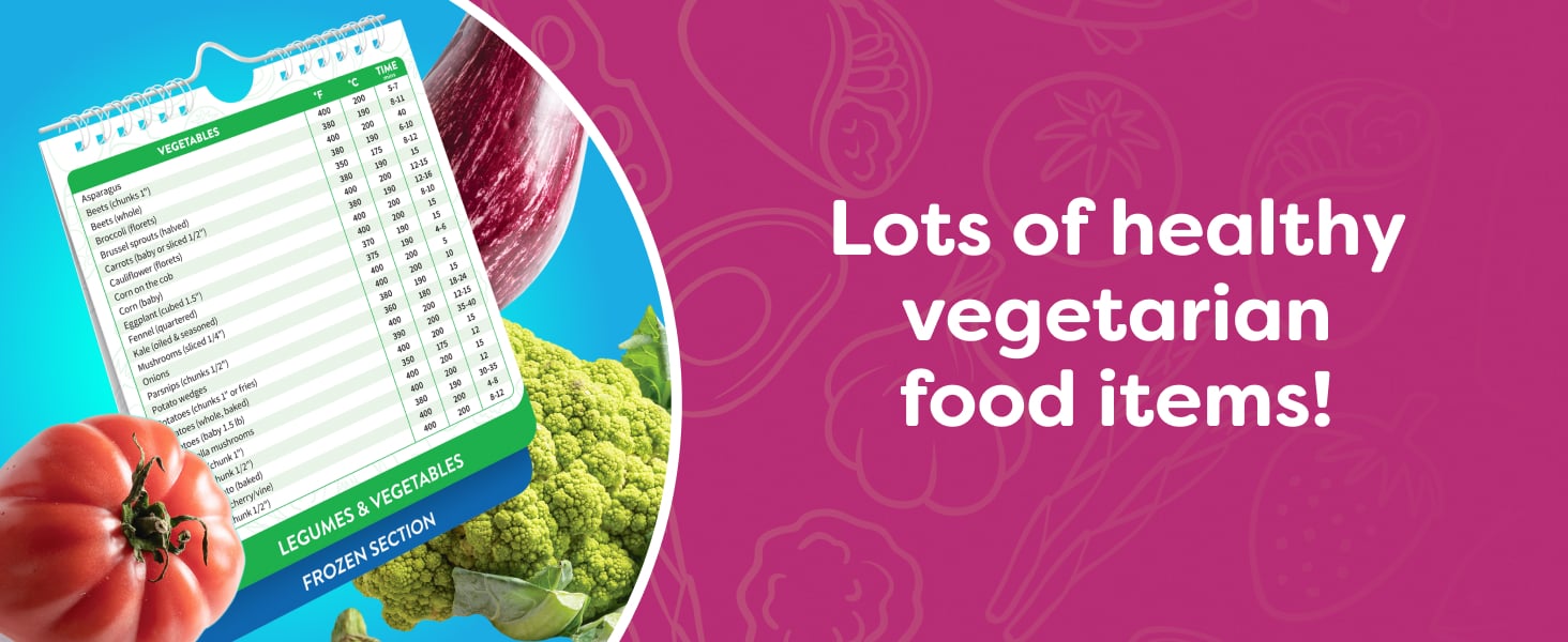 Air Fryer Cheat Sheet Magnets Cooking Guide Booklet