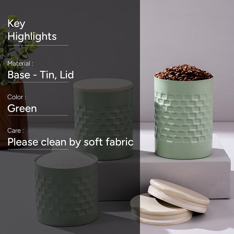 Stainless Steel Storage Canister Set | Green | Set of 3、mySite、camillekostekn