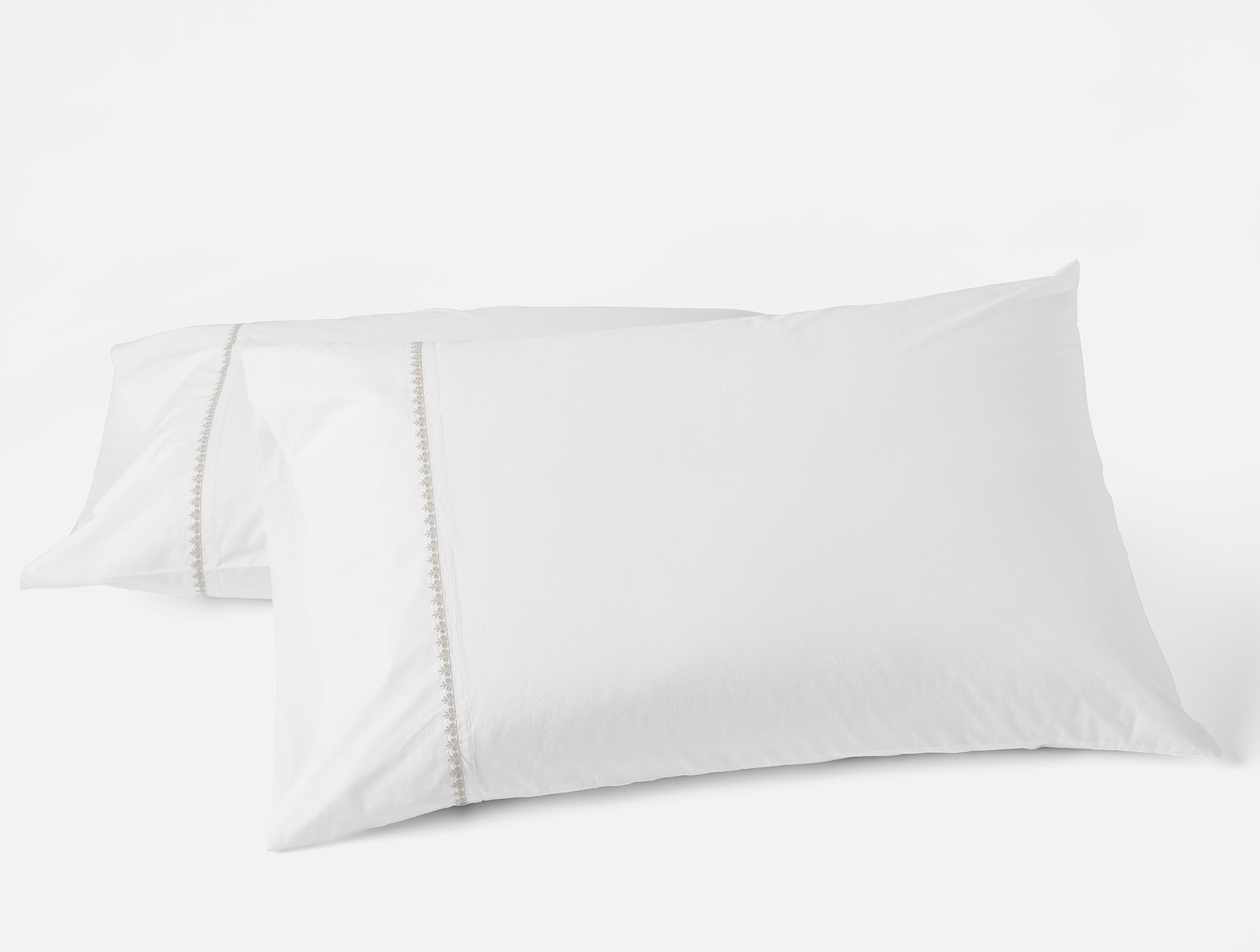  Floret Embroidered Organic Percale Pillowcases、mySite、sugarbowlscore