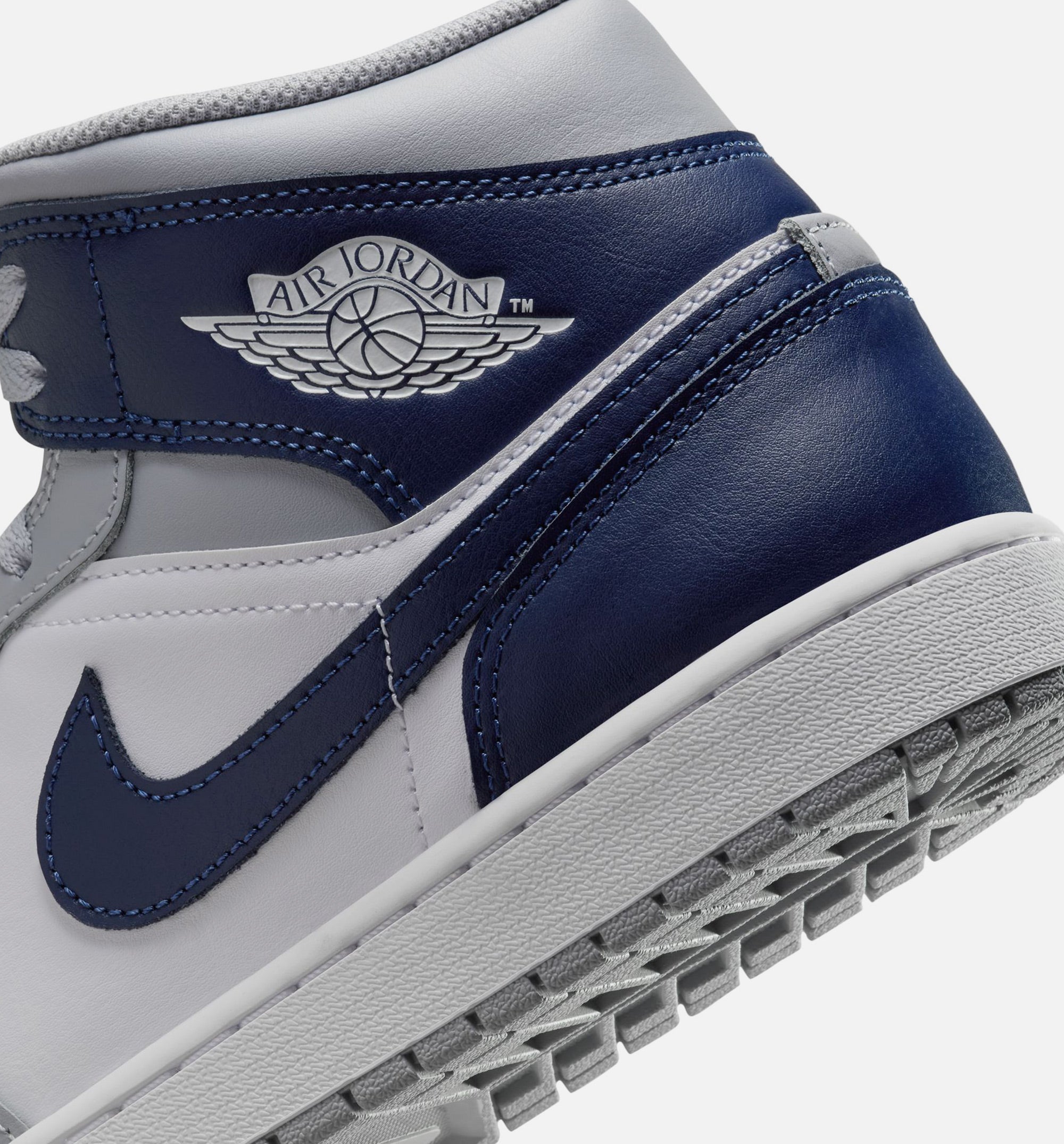 Air Jordan 1 Mid Mens Lifestyle Shoe - White/Wolf Grey/Midnight Navy、mySite、dreamappss