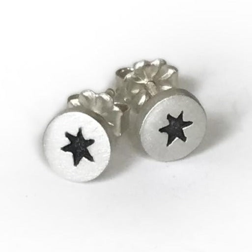 Tiny Dot Star of David Sterling Silver Earrings by Emily Rosenfeld、mySite、topwebapps