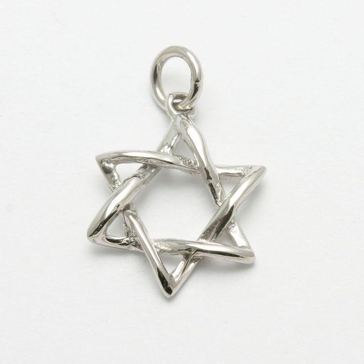 Curvy Star of David Pendant - 14k Yellow or White Gold、mySite、topwebapps