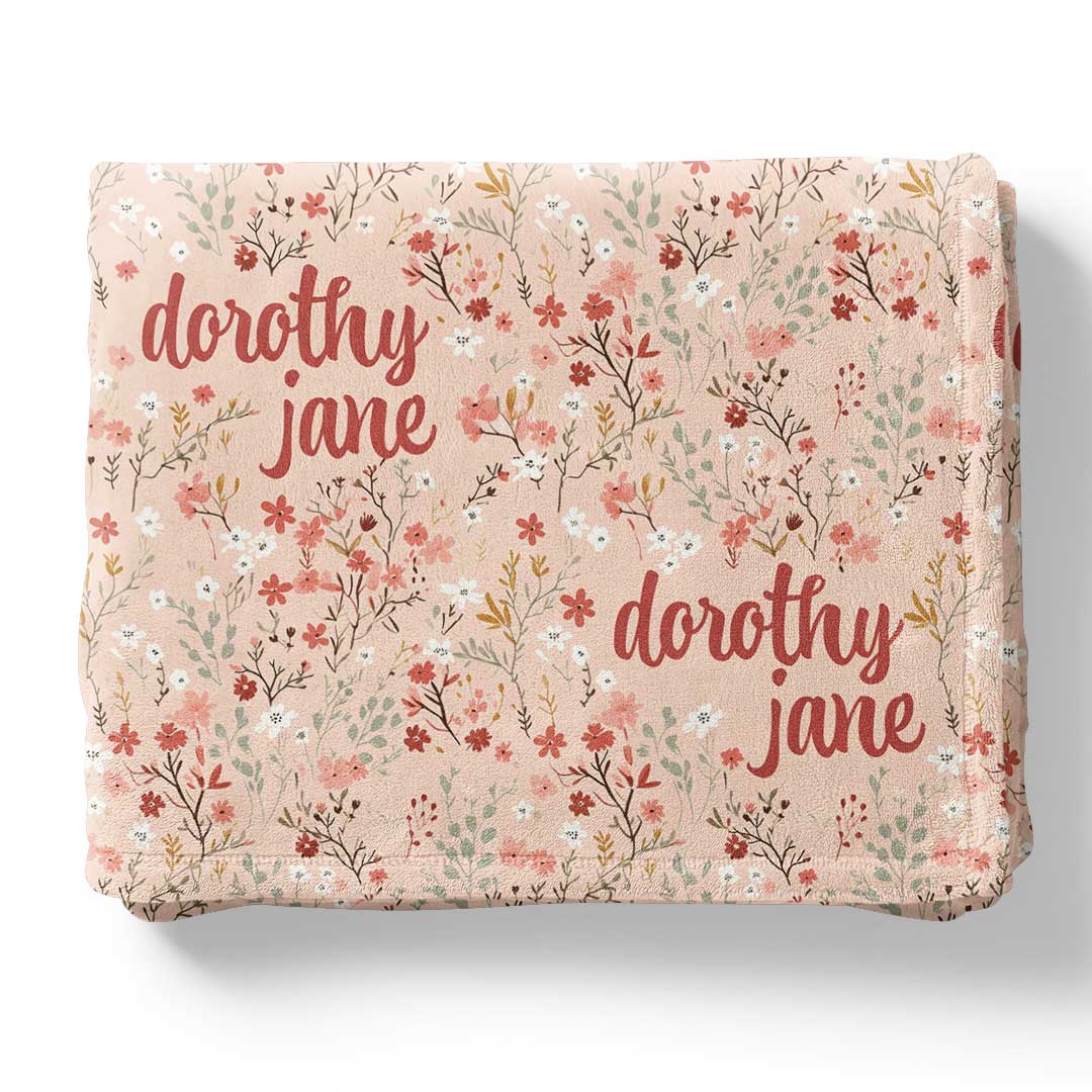  Autumn Blooms Personalized Kids Blanket、mySite、layawaytickets