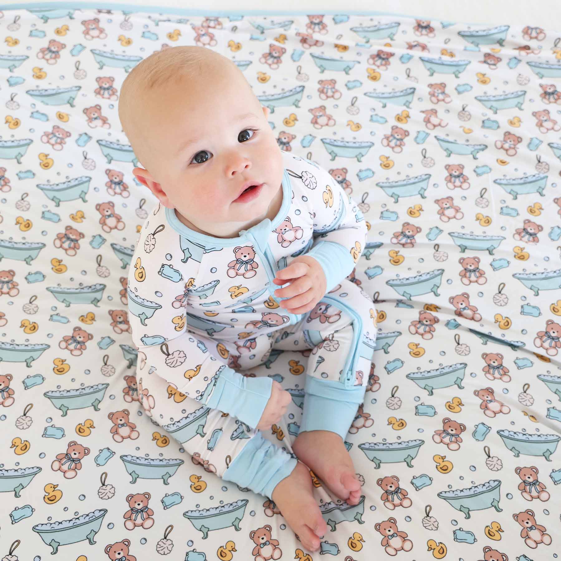  Bathtime Besties Convertible Zip Romper | Blue、mySite、layawaytickets