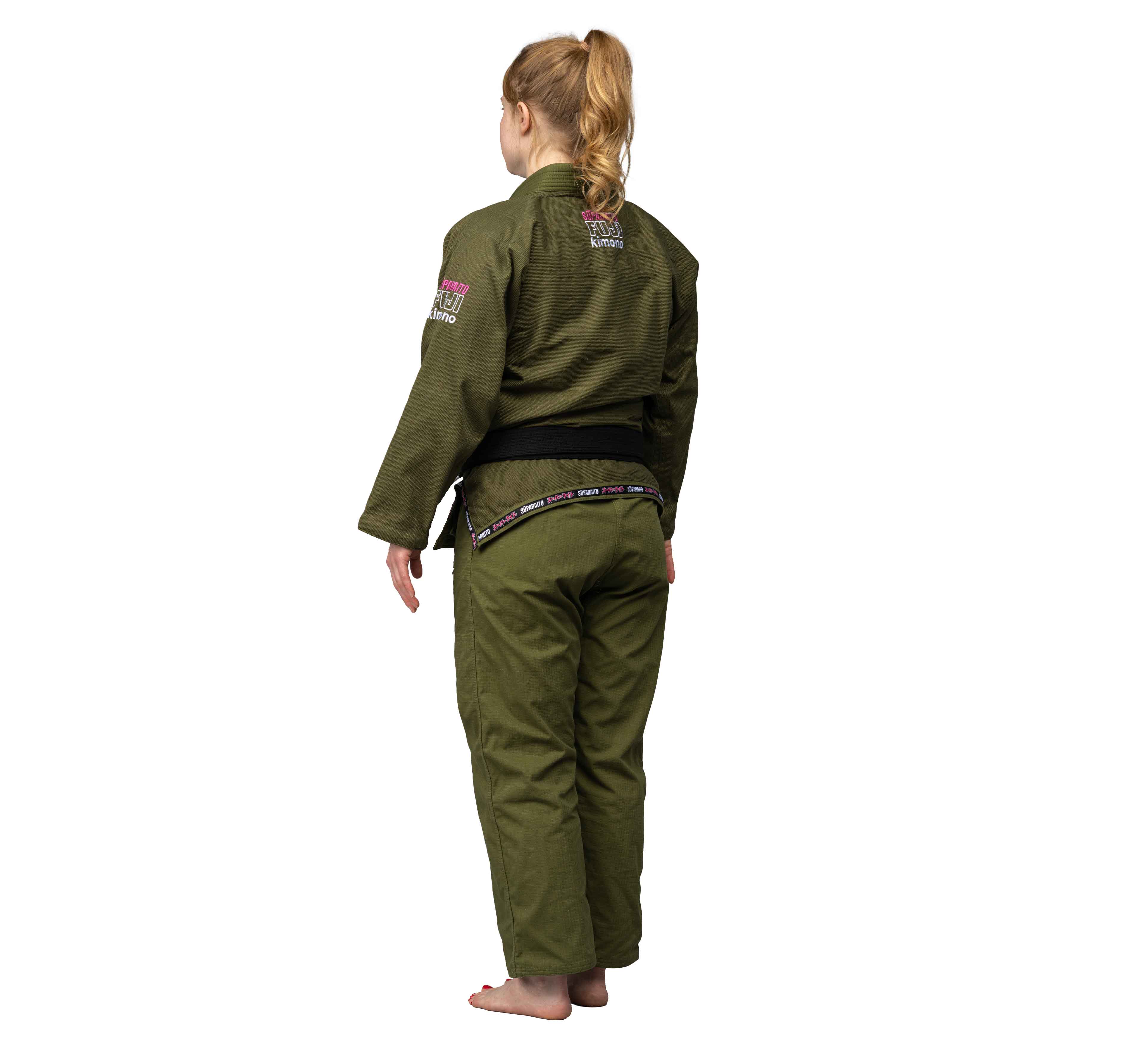 Suparaito Womens BJJ Gi Military Green and Pink、mySite、gigharbornorthrealestate