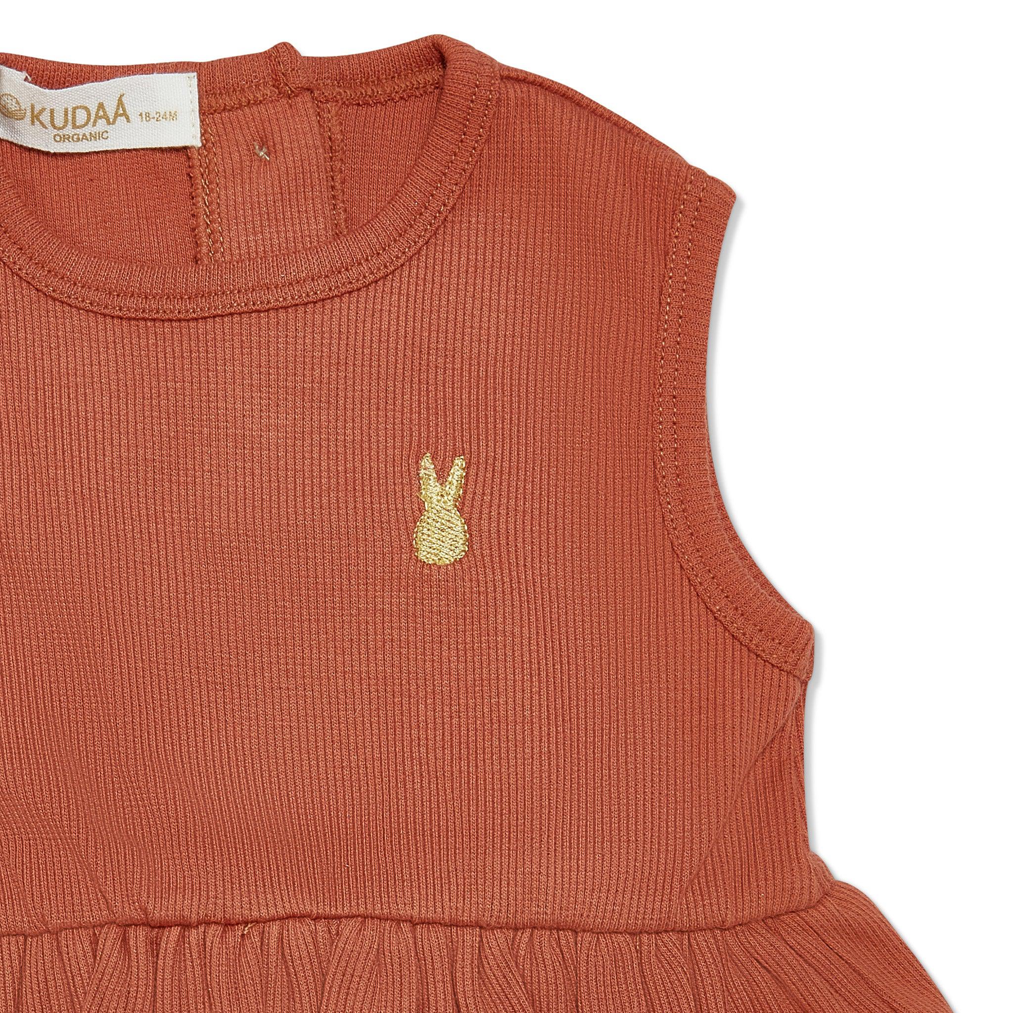 RETIRED - Organic Tank Ruffle Waist Bunsuit - Paprika、mySite、g9winljtr