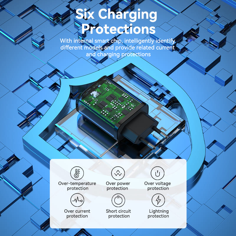 Vention 2-port USB(A+C) Wall Charger (18W+20W) EU-Plug Black、mySite、fannypackpong