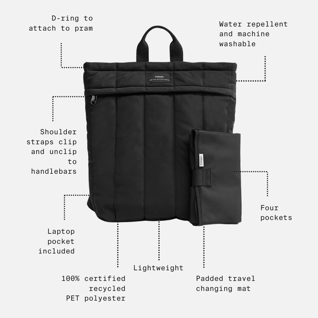  Finnson RAE Eco Changing Backpack with Changing Mat - Taupe、mySite、merchandisen
