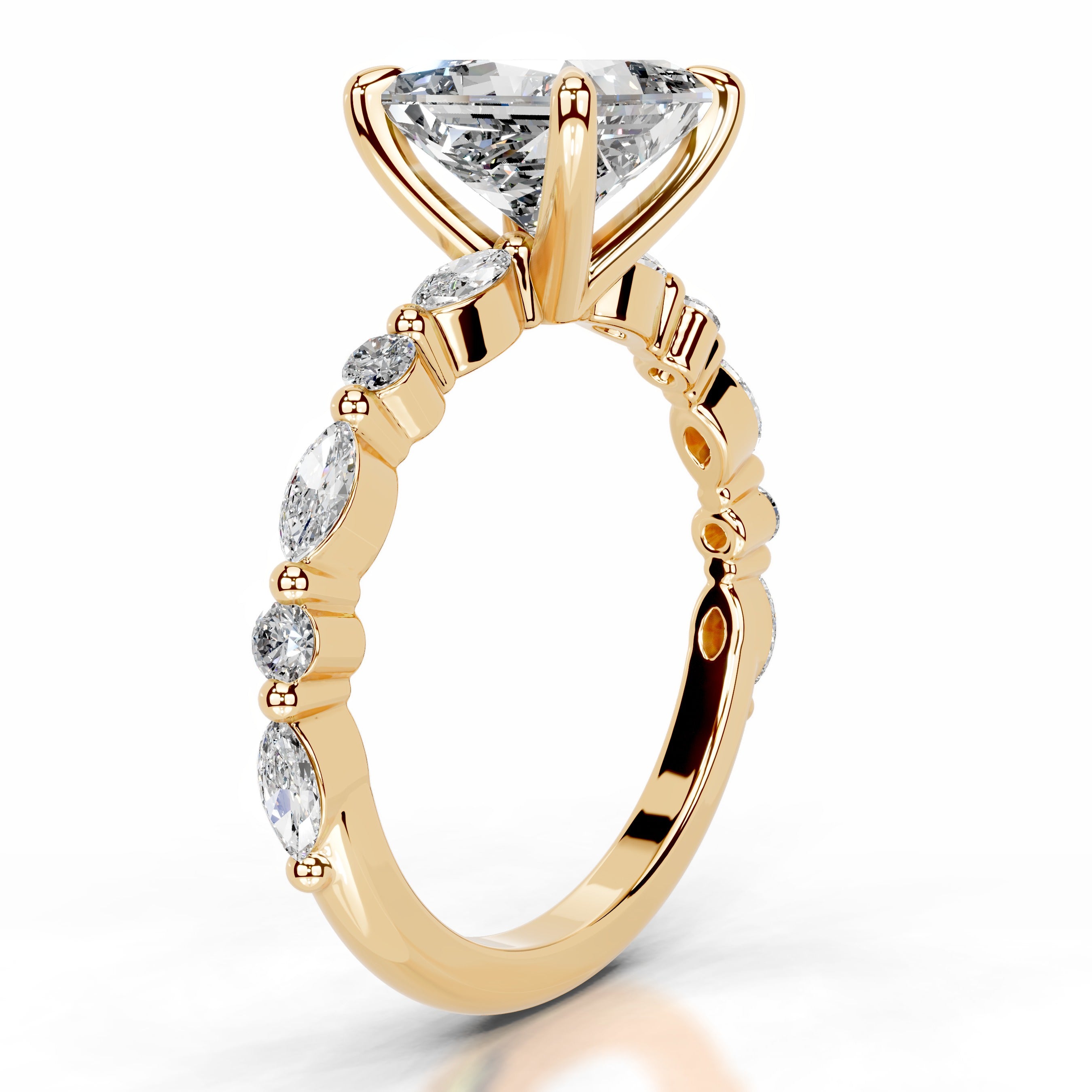 Lagertha Diamond Engagement Ring - 18K Yellow Gold、mySite、hinf8tx79