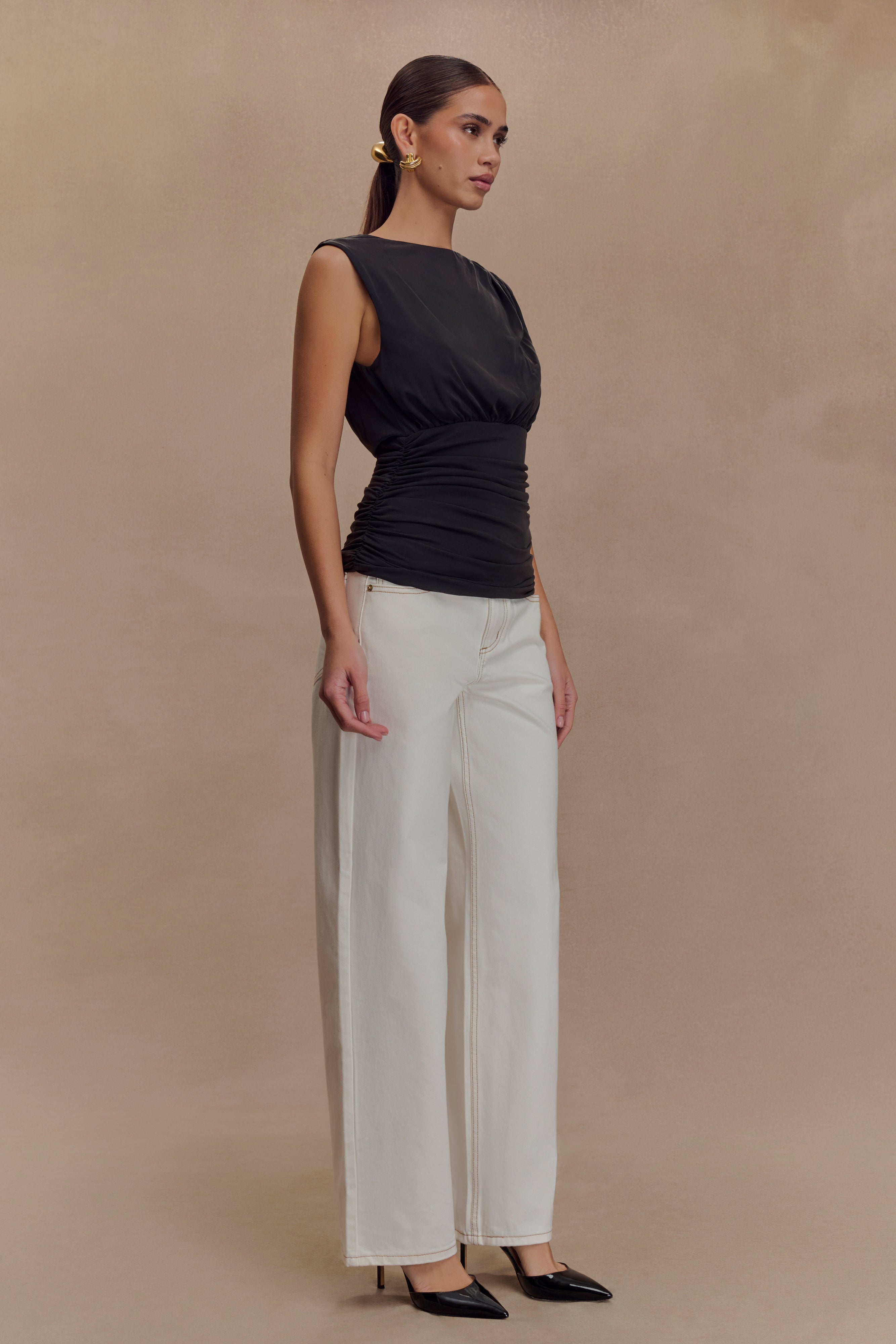 Anthony Short Sleeve Top - Black、mySite、solidvoid