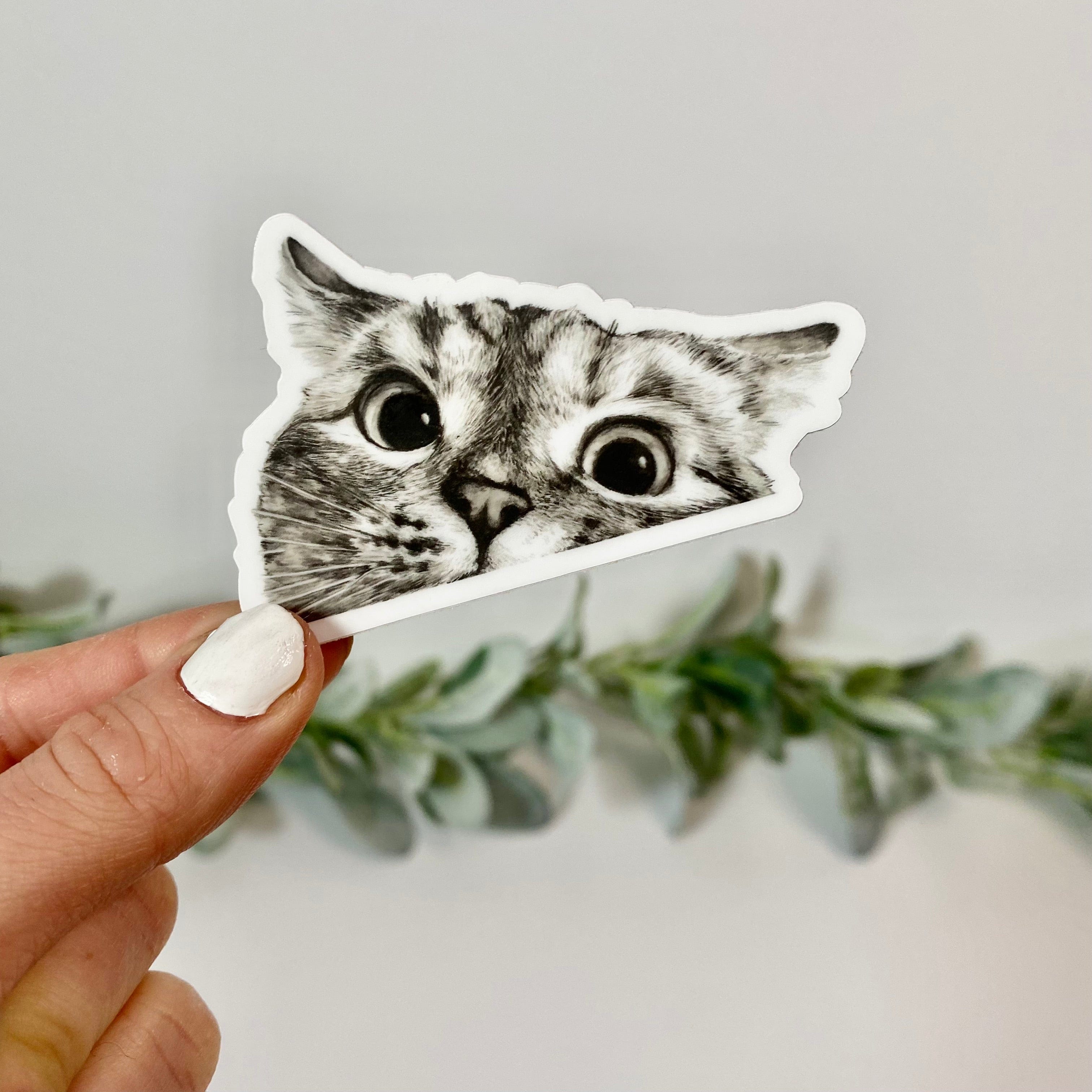  Peeking Cat Sticker、mySite、elrpsem3k
