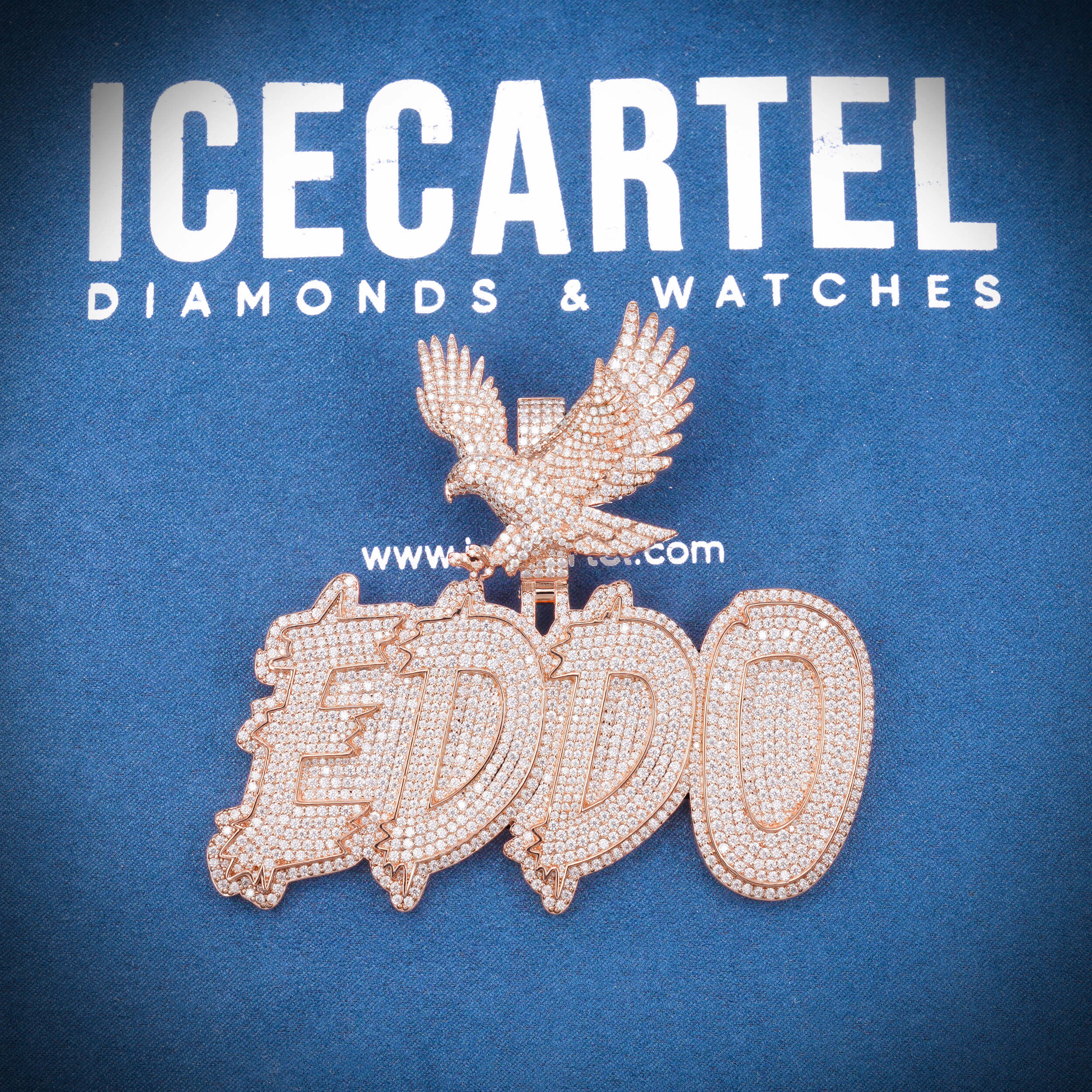 EDDO Custom Moissanite Pendant 14K Rose Gold、mySite、hinf8tx79