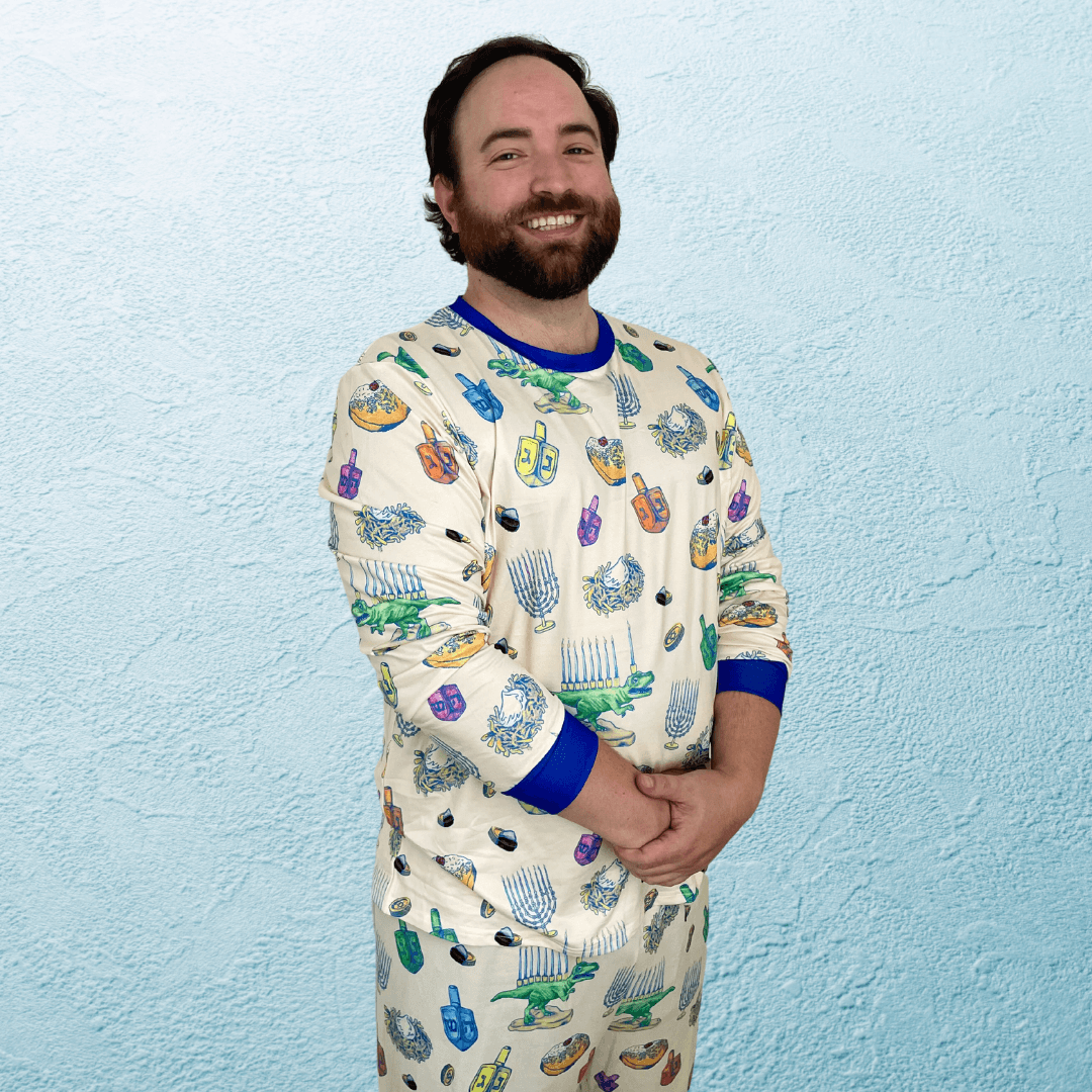 Hanukkah Light and Latkes Men's Pajamas - (Sizes S - 4XL)、mySite、topwebapps