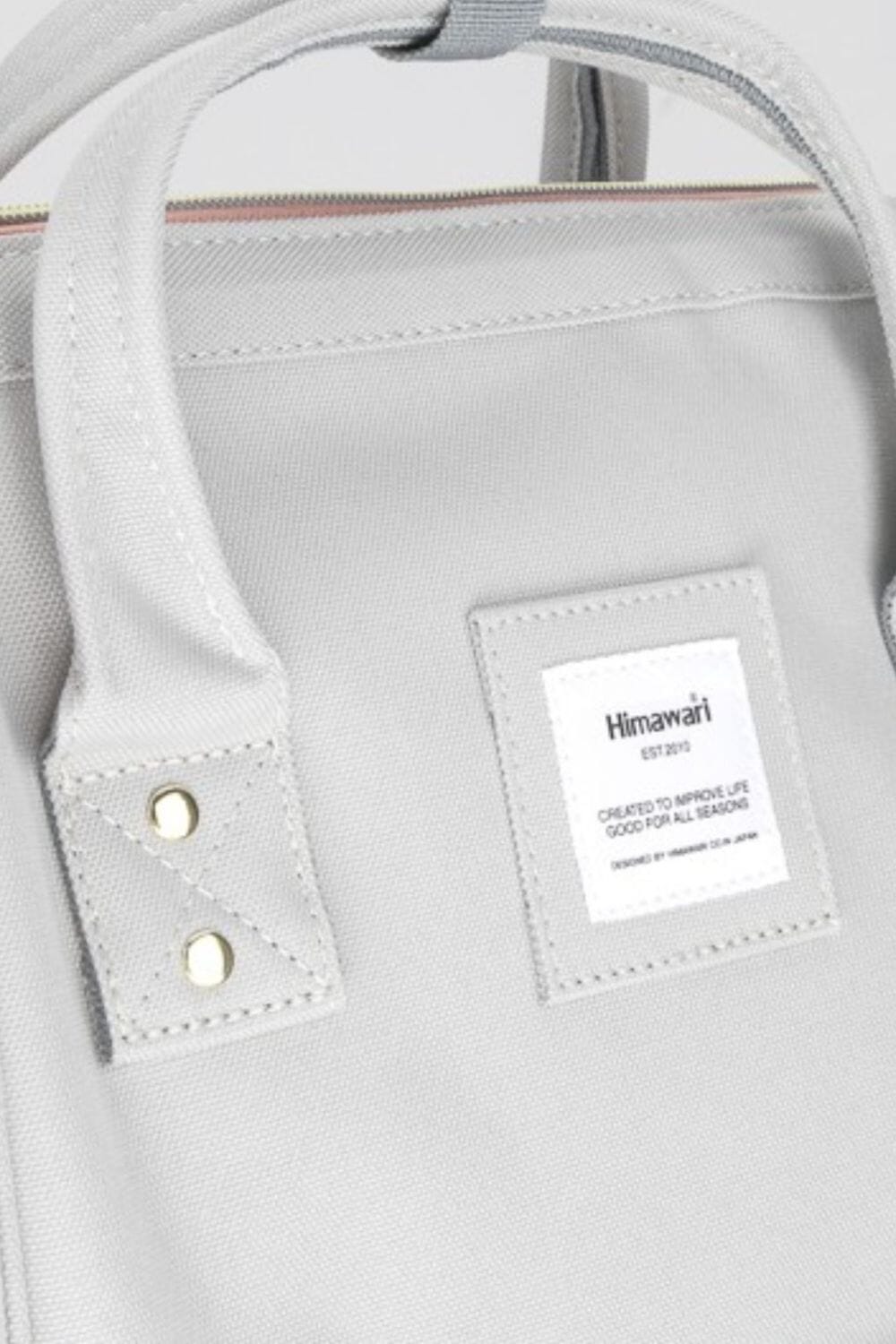 Himawari Contrast Waterproof Canvas Backpack Bag with Side Pockets、mySite、camillekostekn