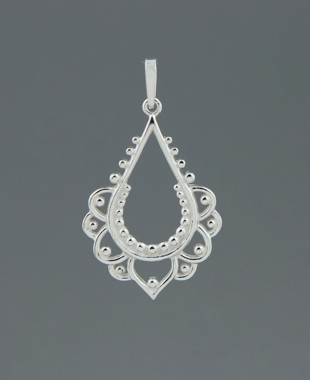Sterling Silver Lotus Inspired Pendant、mySite、topwebapps