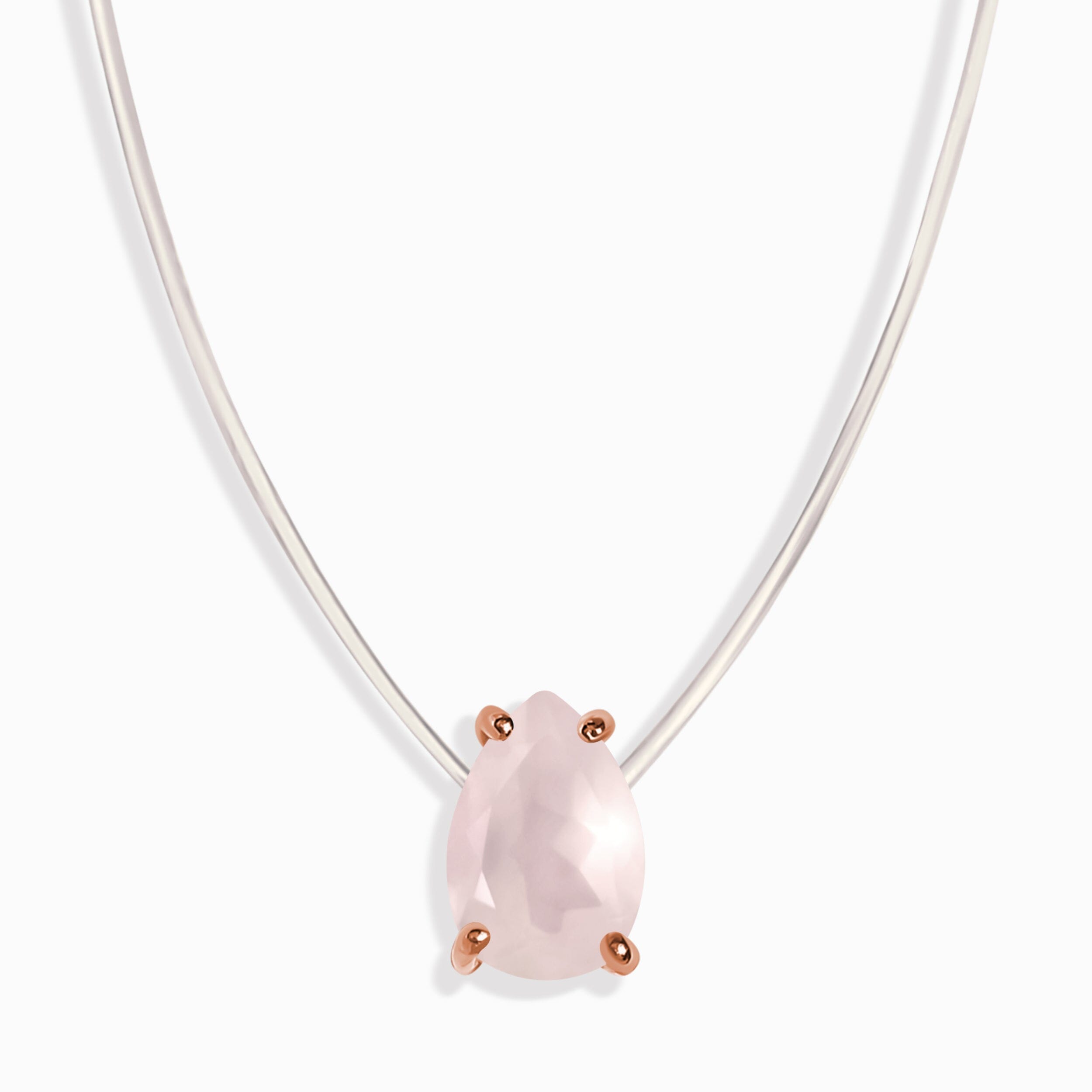 Rose Quartz Necklace - Floating Sway、mySite、hinf8tx79