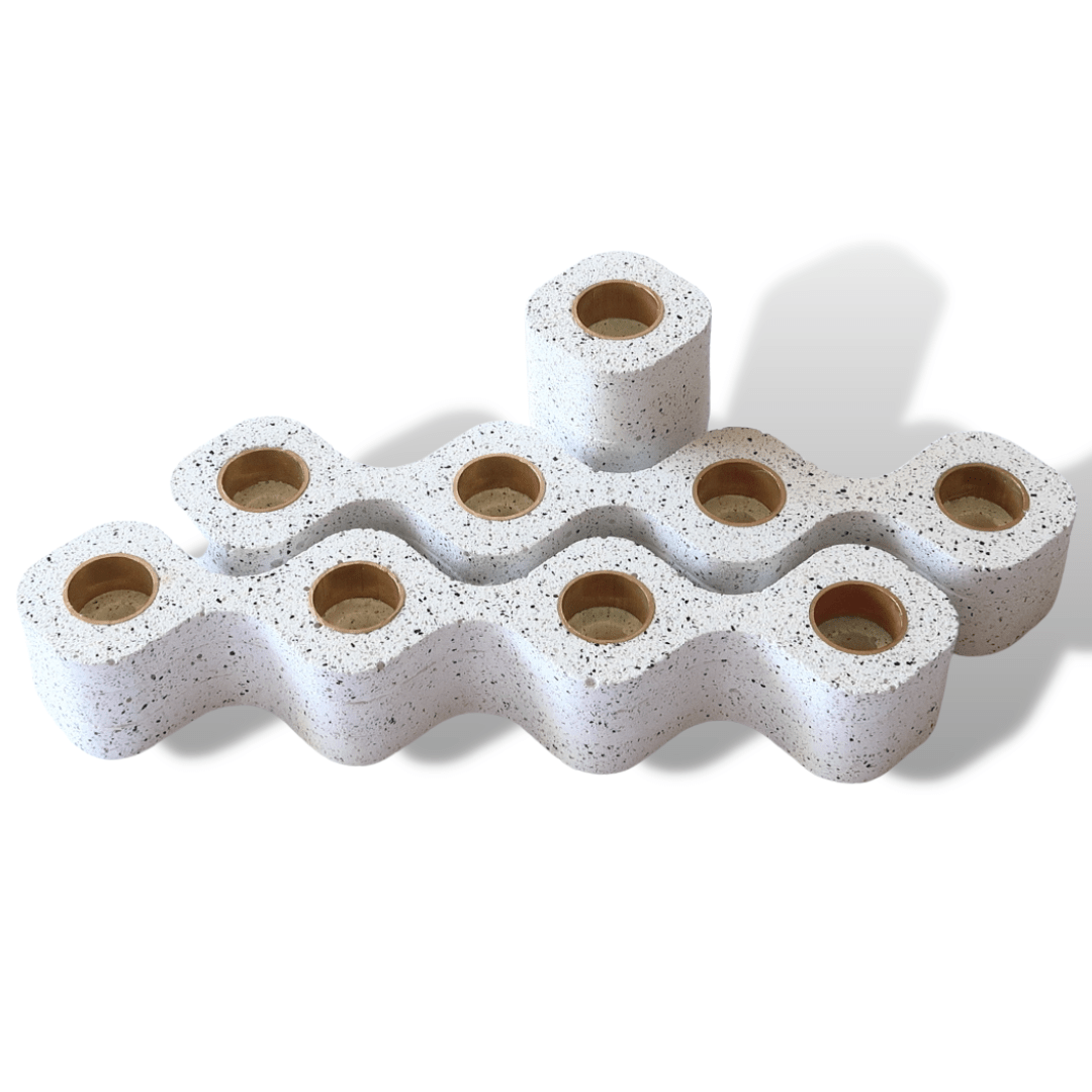 Handmade Cement Waves Menorah by Israel Museum、mySite、topwebapps