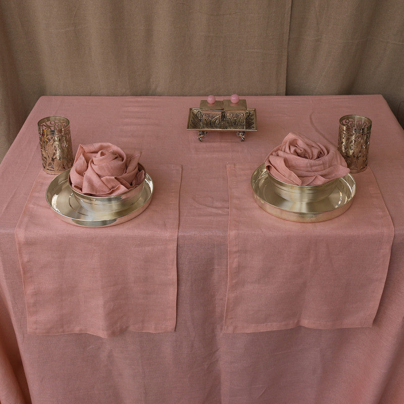Pure Linen Table Cover | Dusty Pink、mySite、camillekostekn