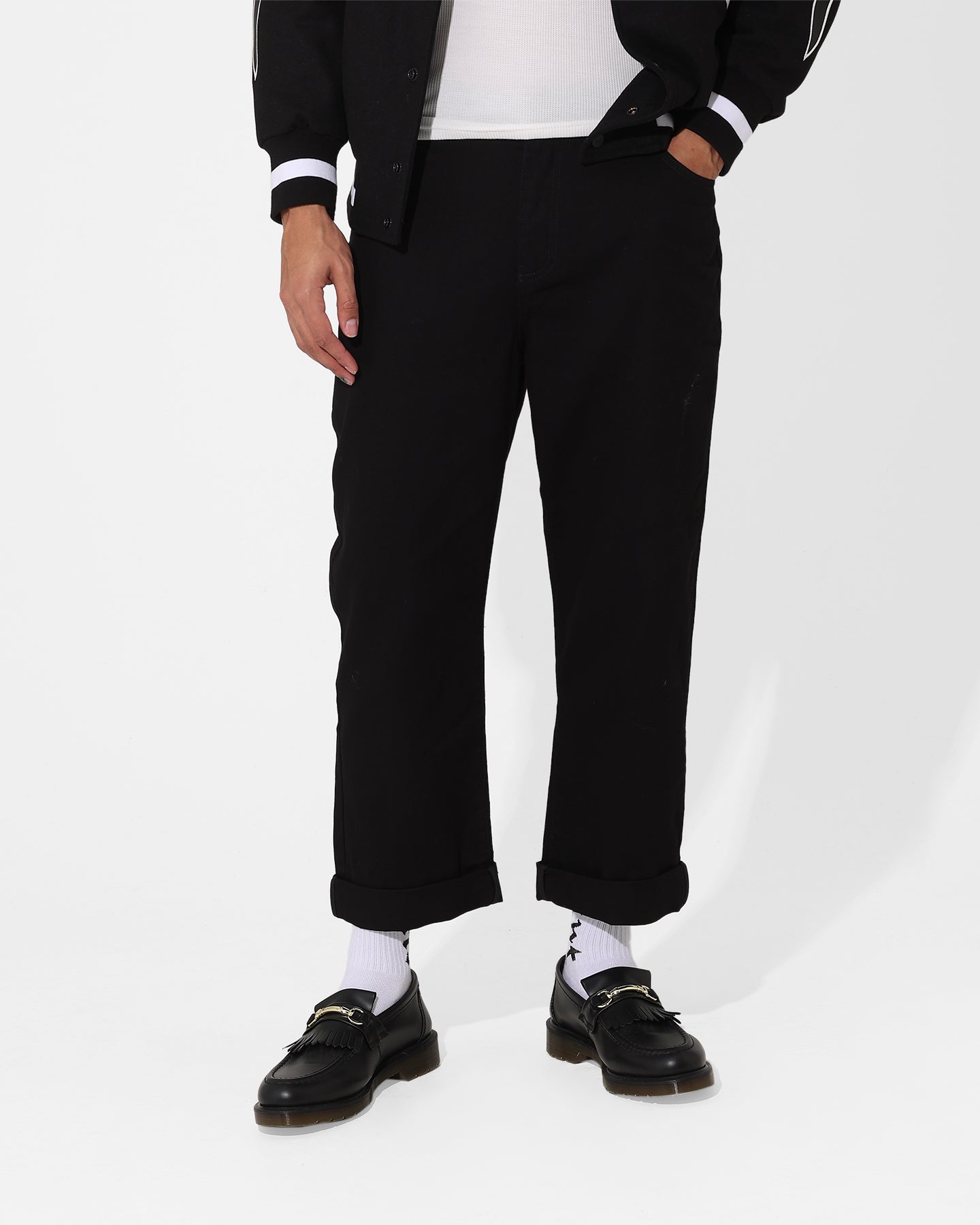 Saint Morta Rolled Hem Jeans Black、mySite、zt4zffjzw