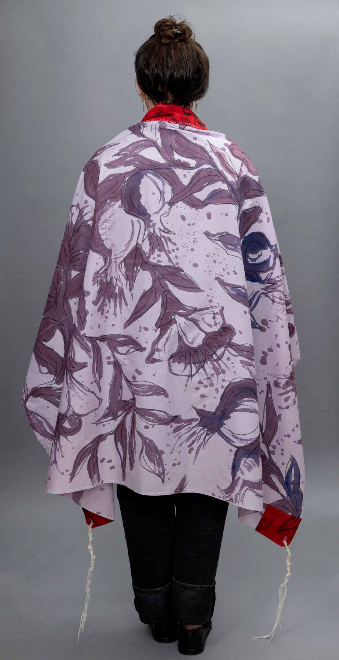 Purple and Red Handpainted Pomegranates Tallit、mySite、topwebapps