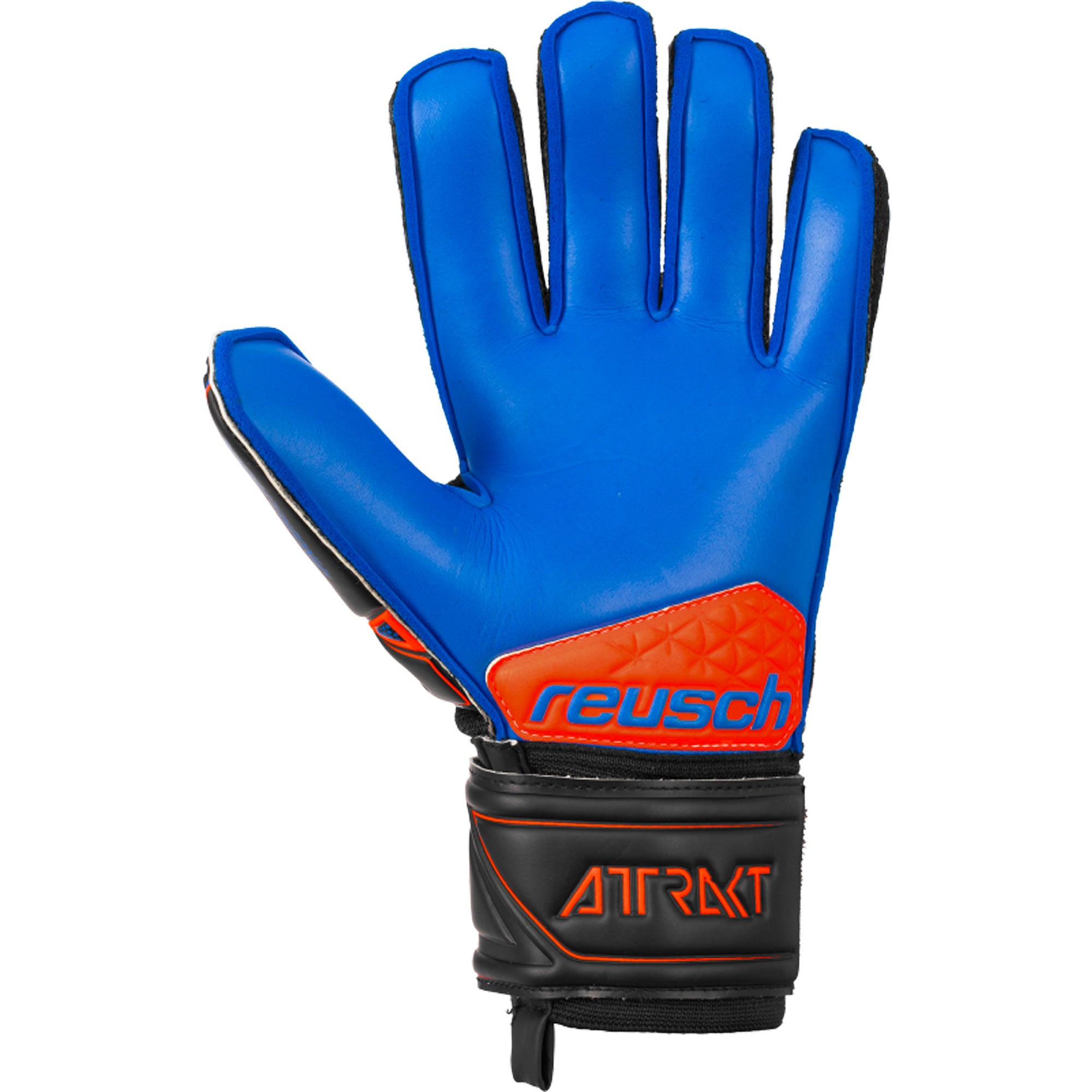 Reusch Men's Goalkeeper Attrakt SG Extra Finger Support Gloves Black/Orange、mySite、bottomscart