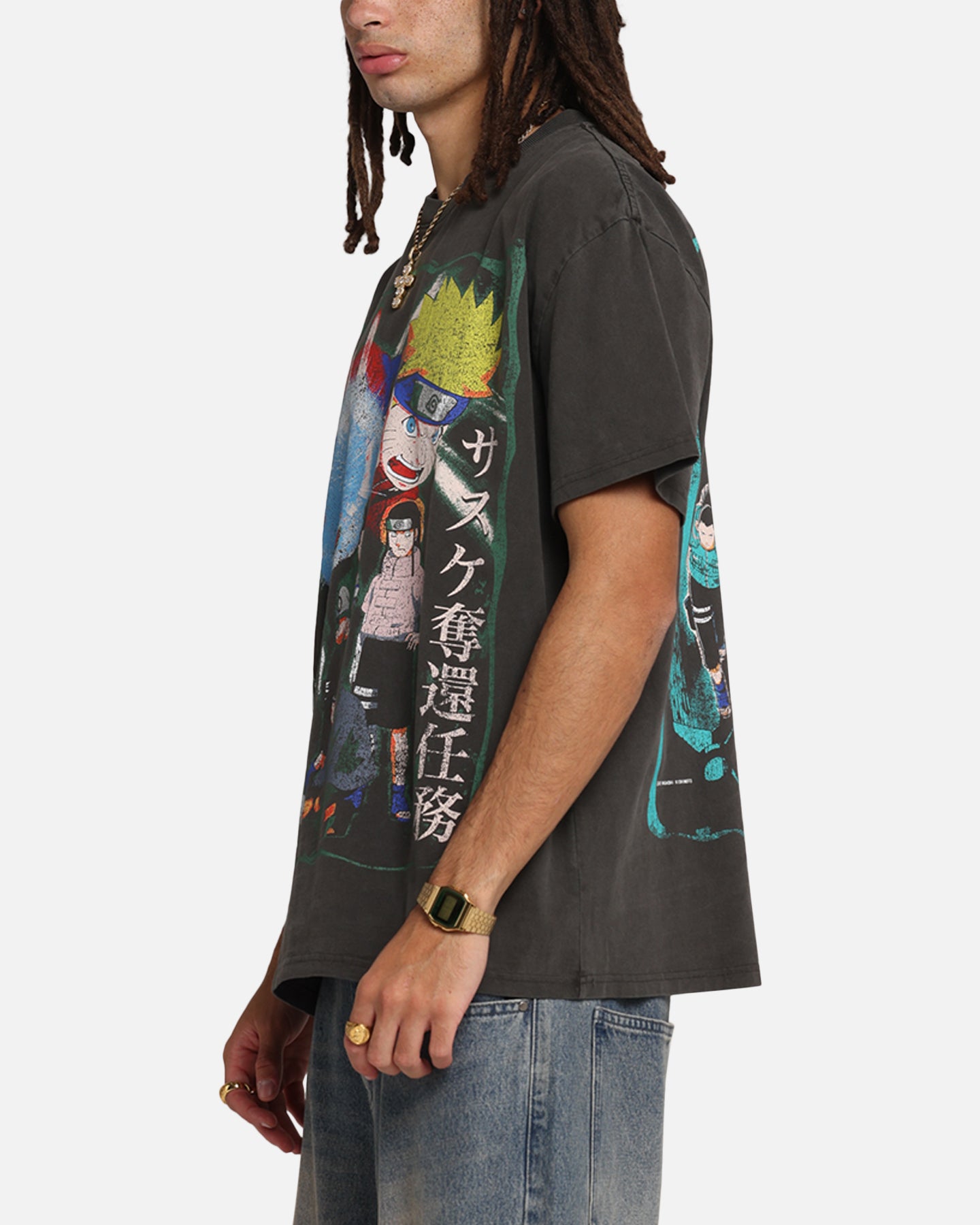 73 Studio X Naruto Sasuke Retrieval Heavy T-Shirt Black Wash、mySite、zt4zffjzw