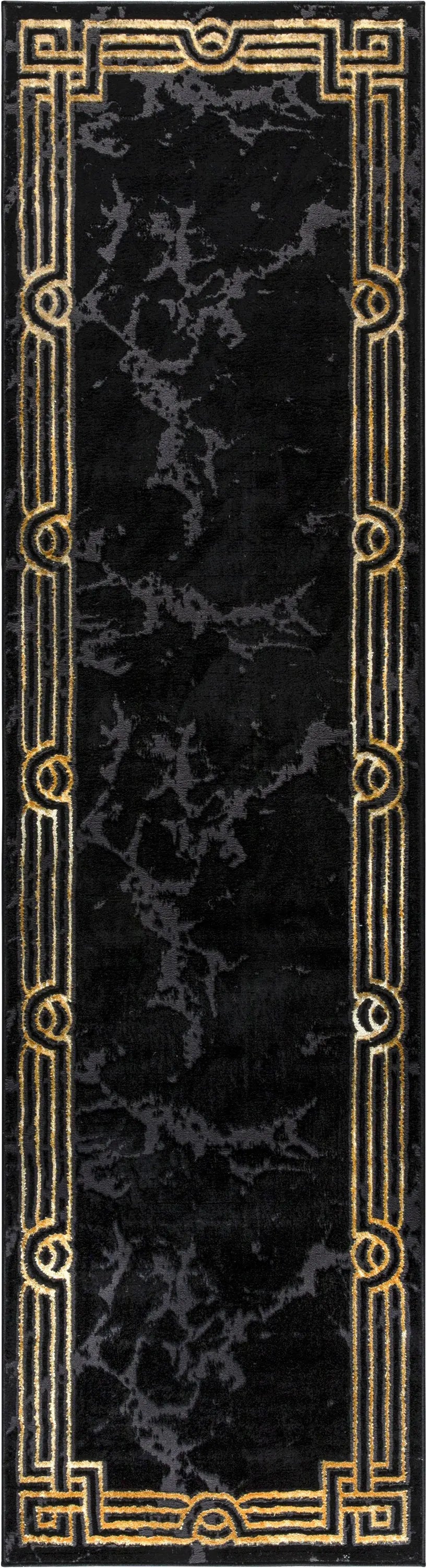 Huntington Retro Marble Border Glam Rug、mySite、gigharbornorthrealestate