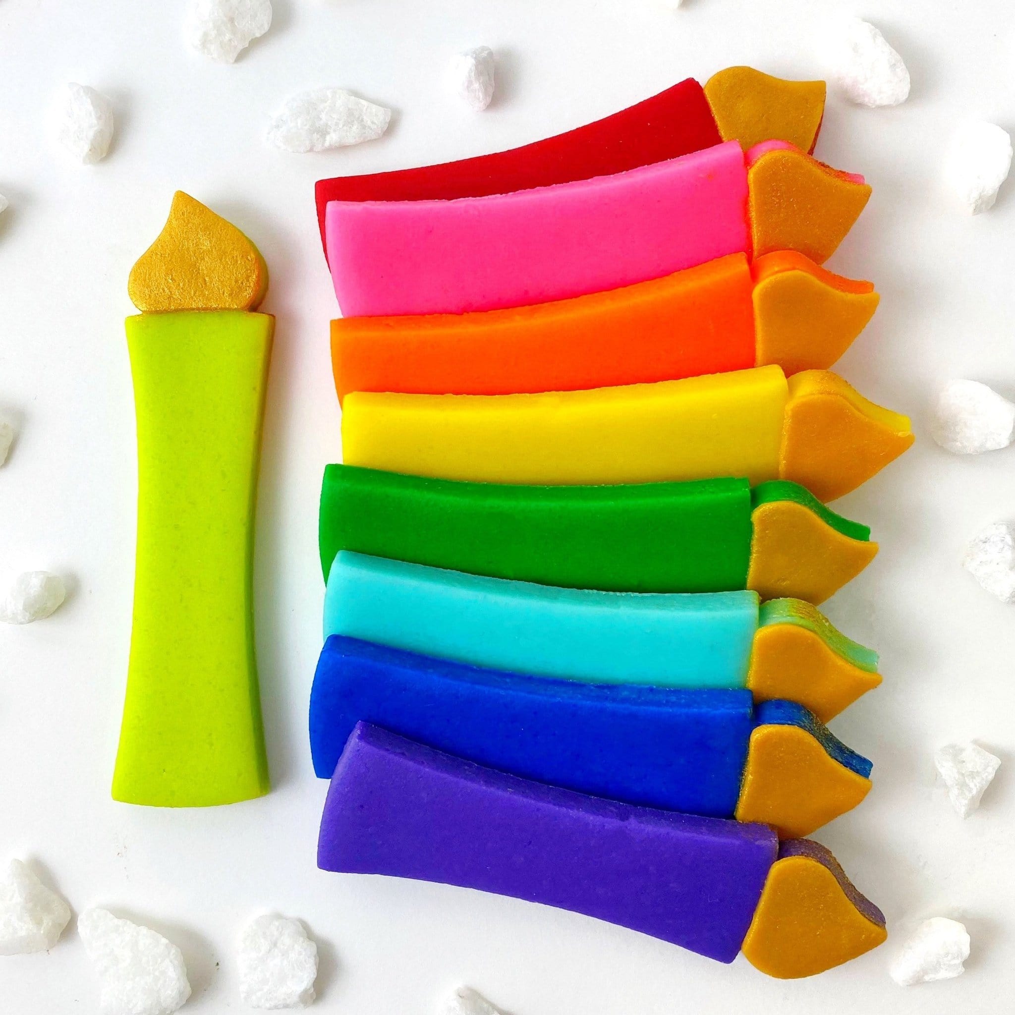 Marzipan Rainbow Hanukkah Candles、mySite、topwebapps