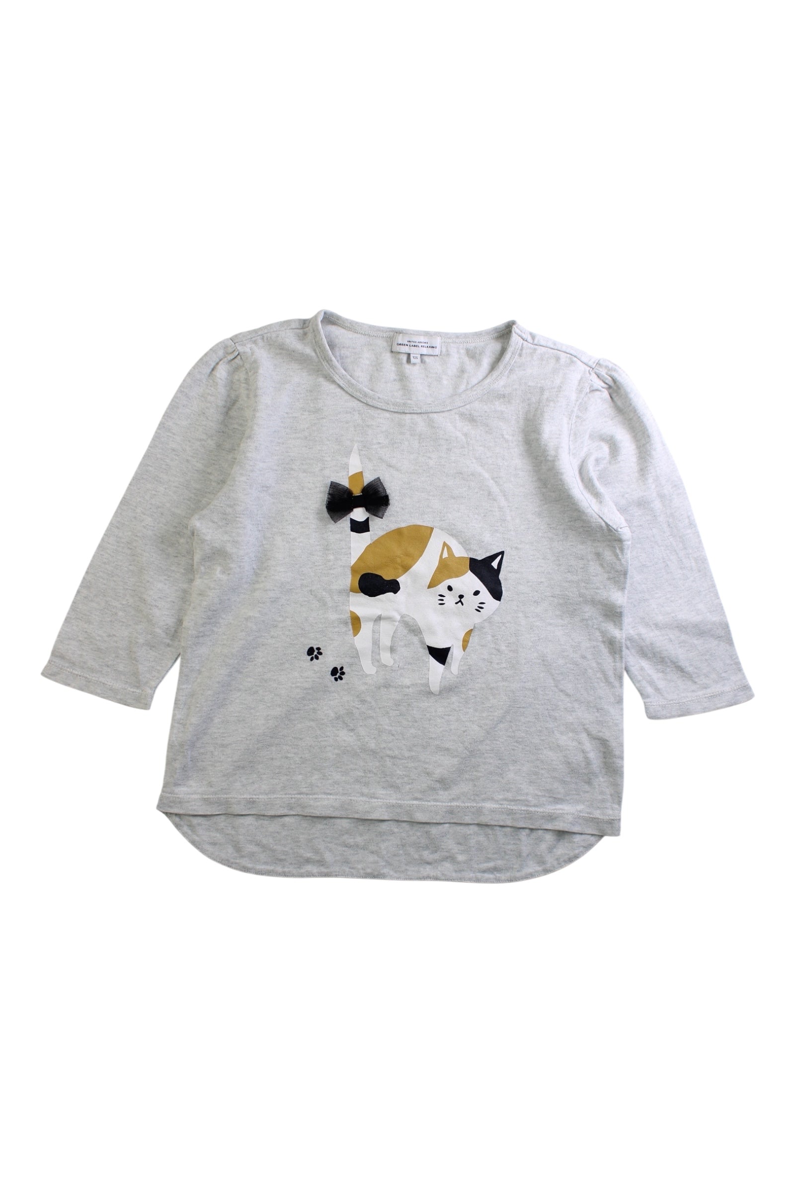 UNITED ARROWS Green Label Relaxing Cat Long Sleeve Top 7Y、mySite、g9winljtr