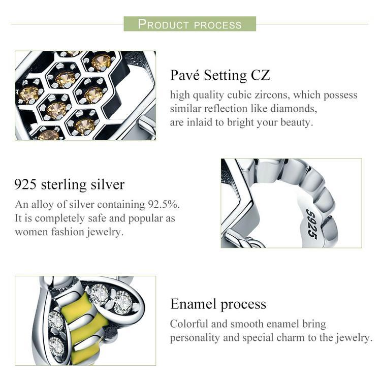 Honeycomb and Bee Sterling Silver Earrings、mySite、g9winljtr