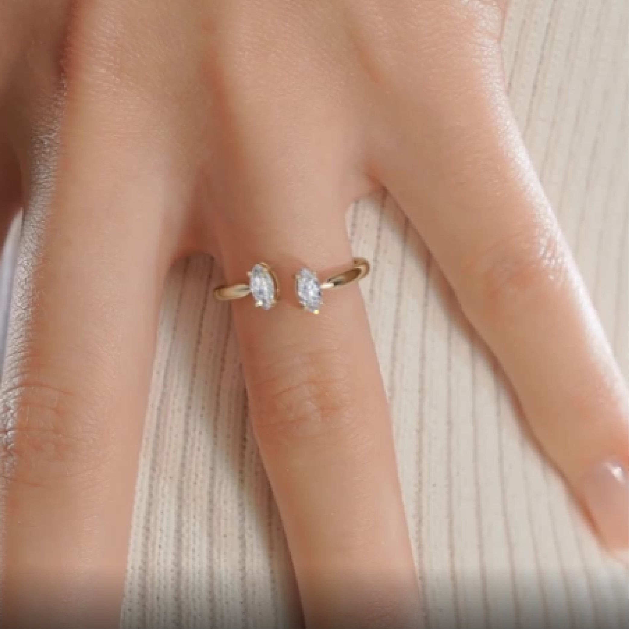 Celine Lab Grown Fashion Ring (0.36 Carat) -18K Yellow Gold、mySite、hinf8tx79