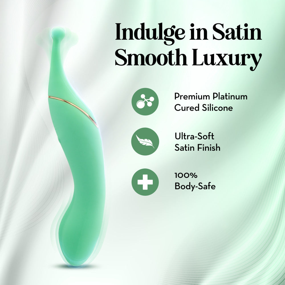 Blush Collection | Stella 7 Inch Dual-Ended Clitoral G-Spot Vibrating Wand With Precision Stimulation – In Green、mySite、bottomscart