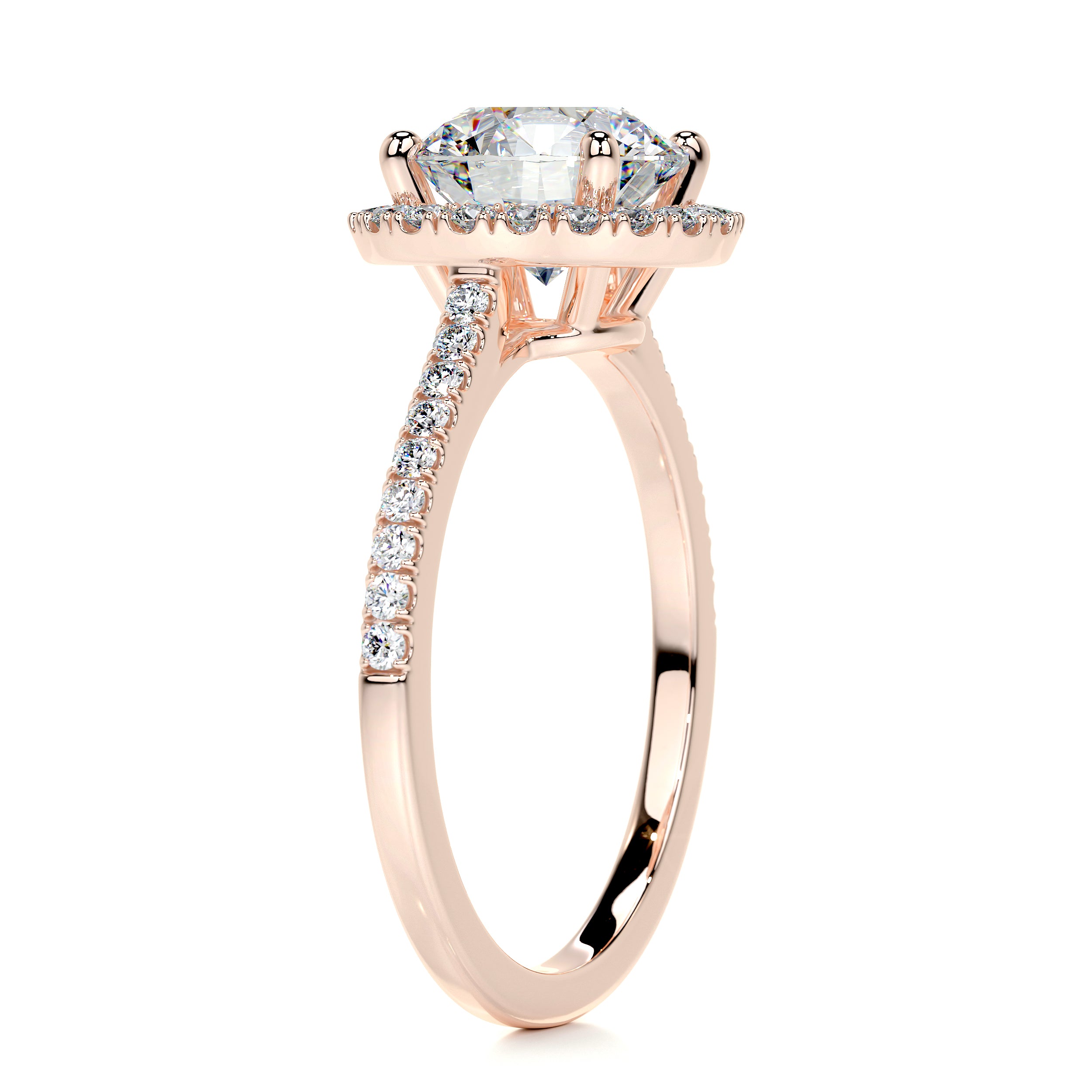 Layla Moissanite & Diamond Ring -14K Rose Gold、mySite、hinf8tx79