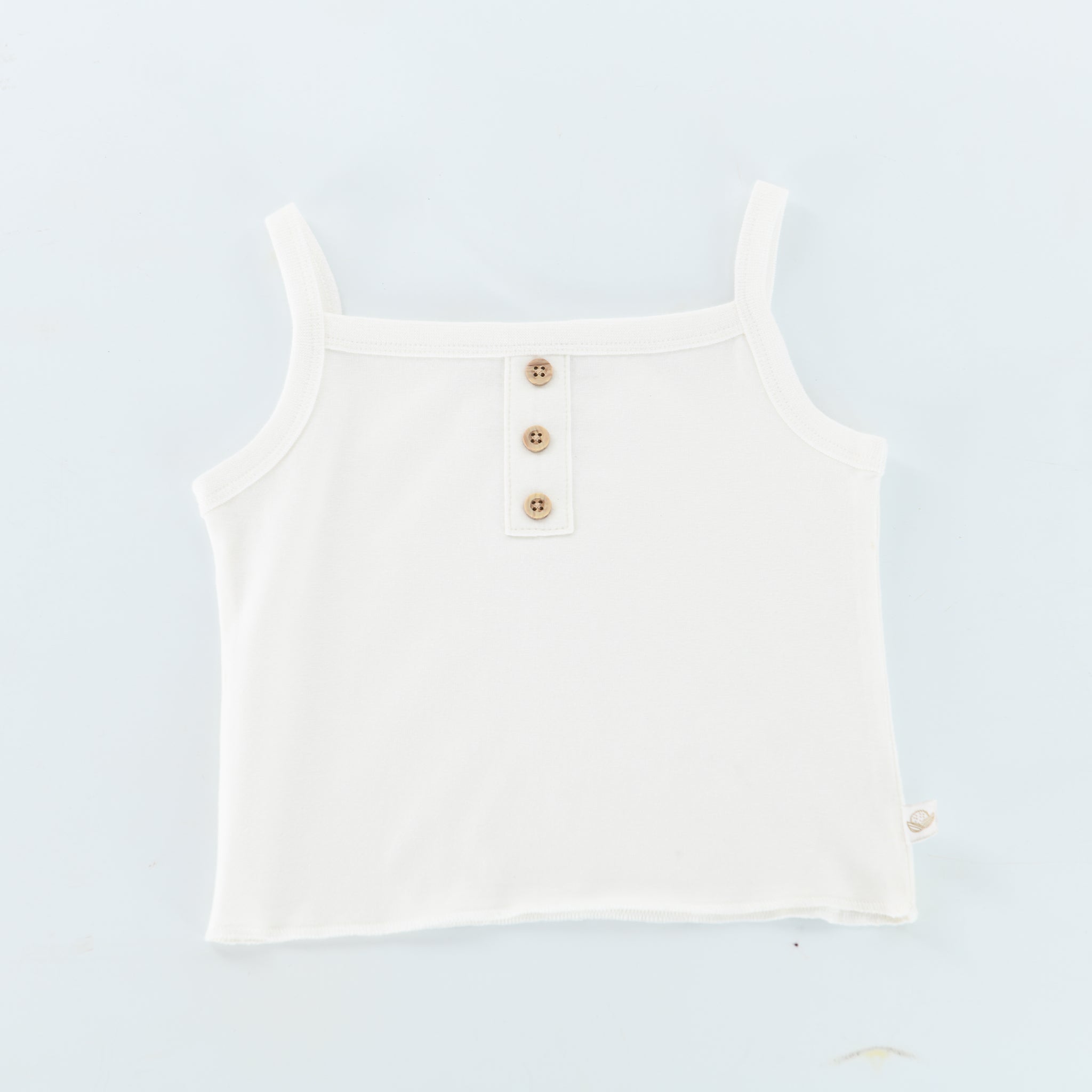 Organic Button Tank - Bunny White、mySite、g9winljtr