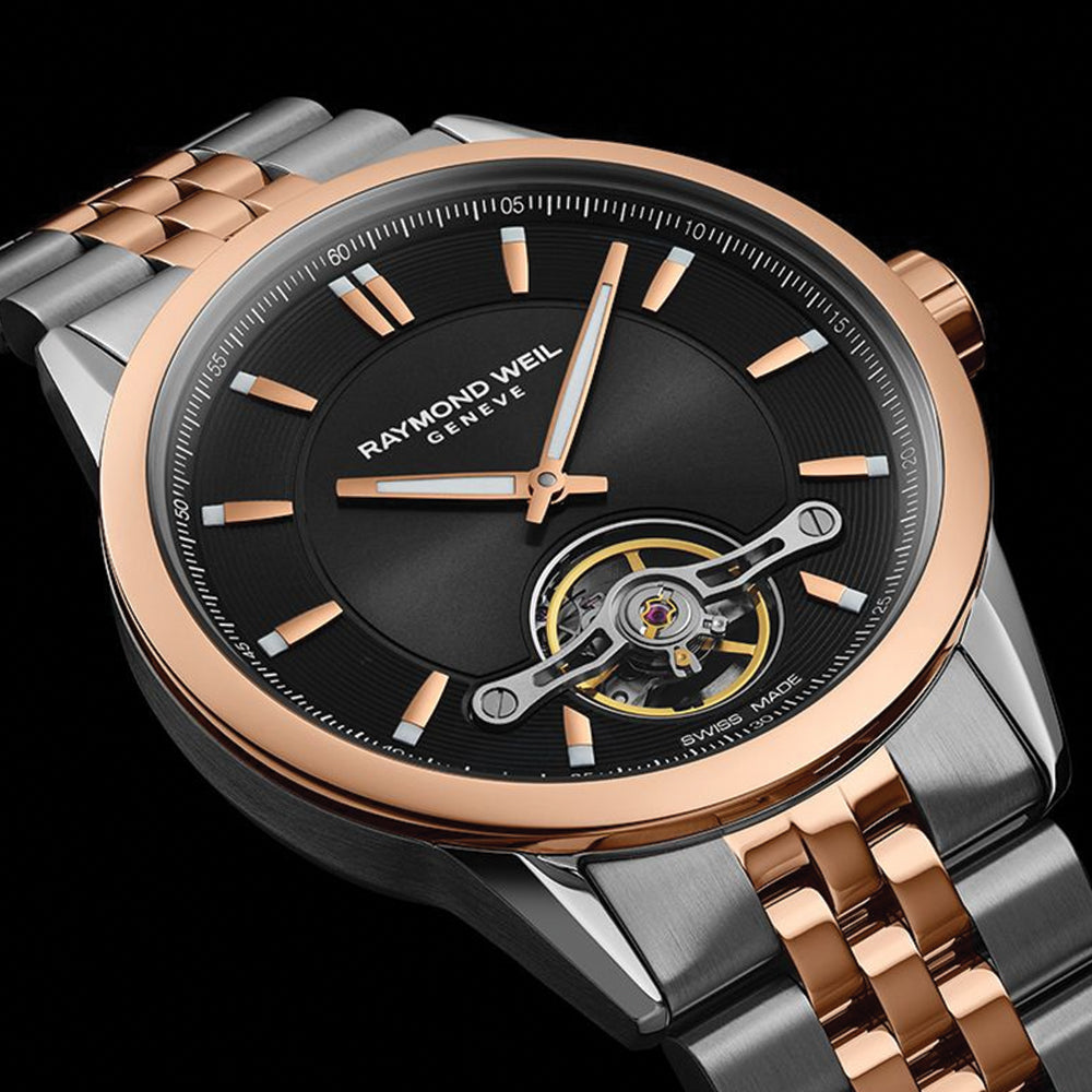 Freelancer Automatic Two-Tone Rose Gold and Steel 42.5mm - Black on Bracelet、mySite、botmansion