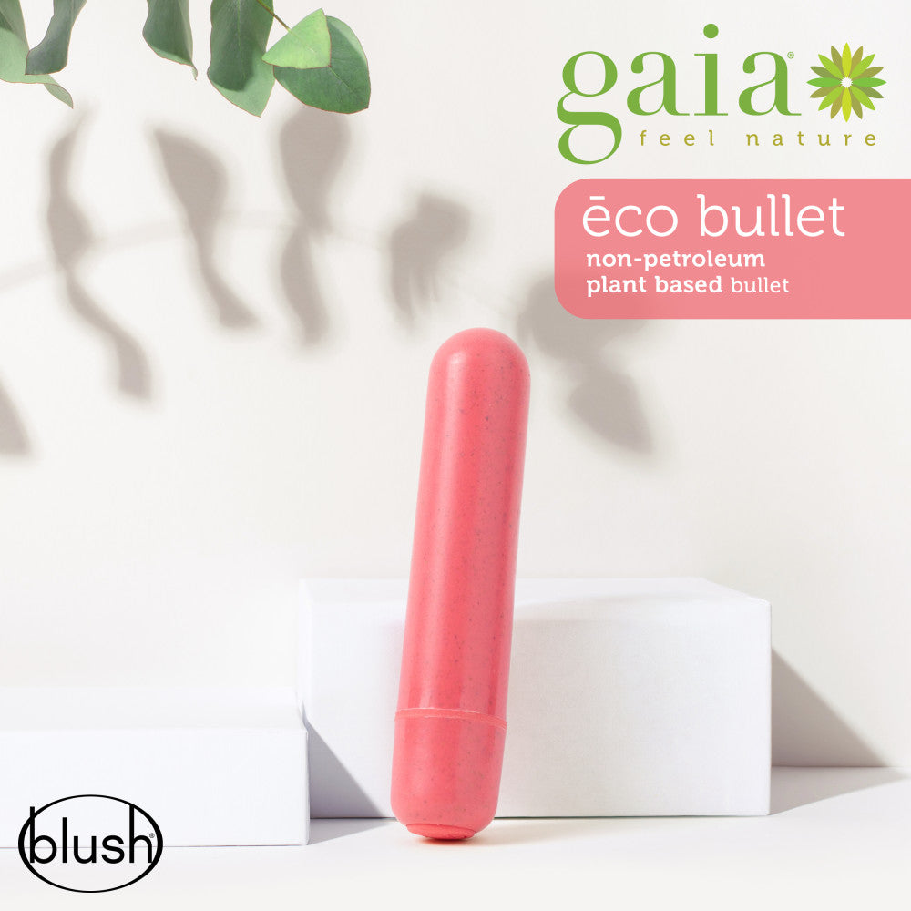 Gaia® By Blush | Eco Bullet: Plant-Based 4 Smooth Waterproof Bullet Vibrator in Pink - Made from Sustainable BioFeel™、mySite、bottomscart