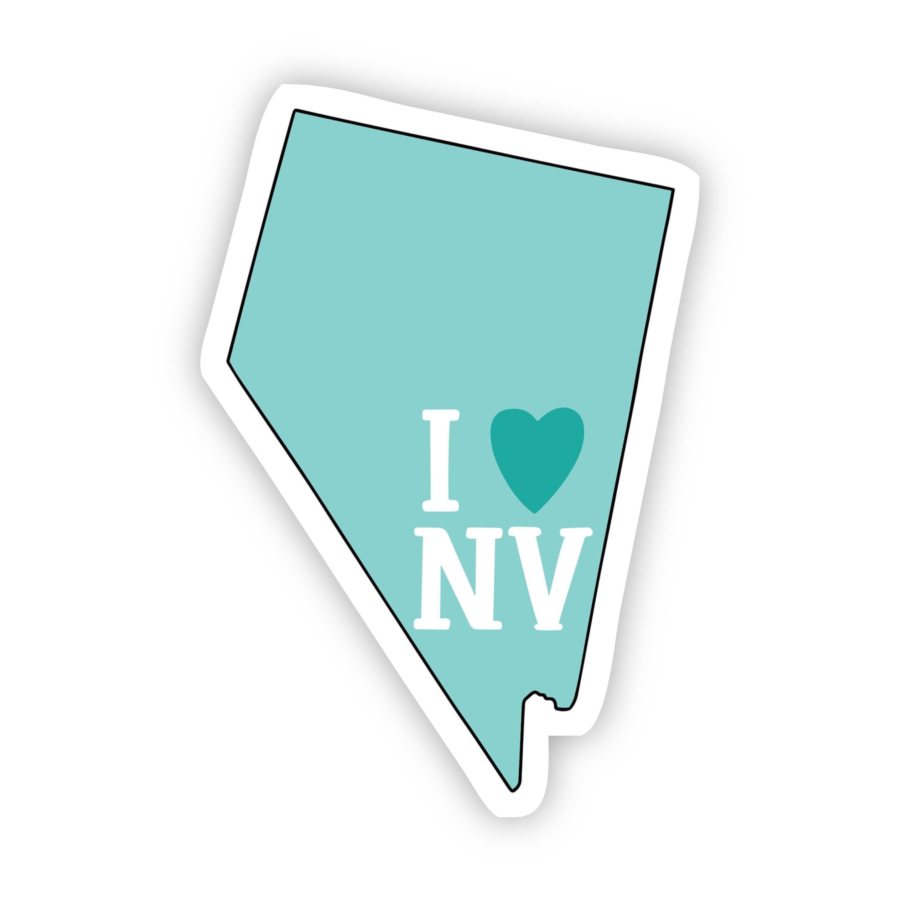  I Love Nevada Teal Sticker、mySite、elrpsem3k