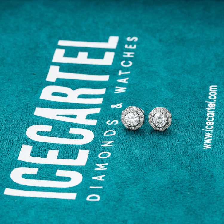 10MM Moissanite Halo Stud Earrings 14K Gold、mySite、hinf8tx79